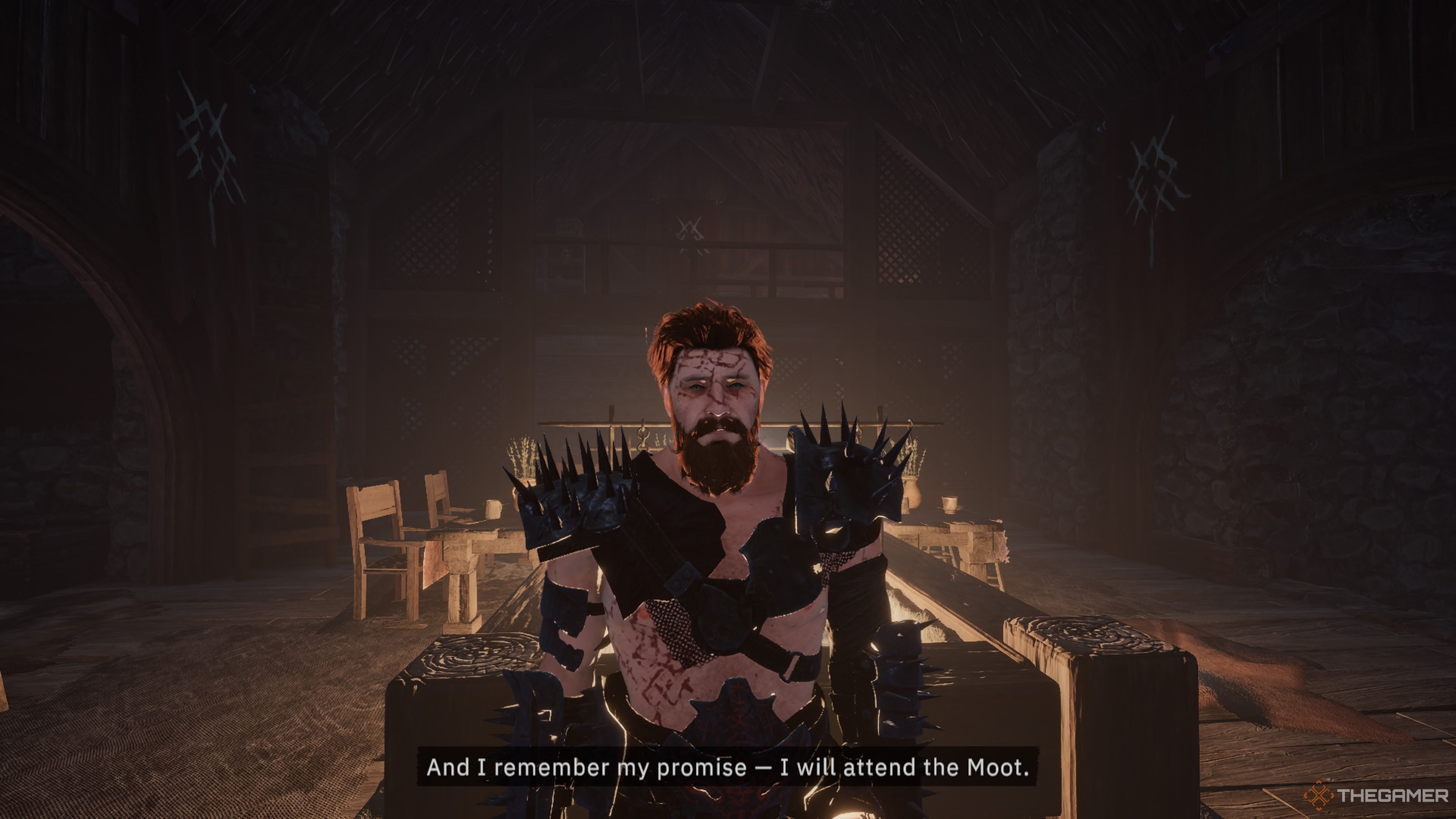 Angsvar promises the player character that he and the Volker will attend the Moot in Tainted Grail: The Fall Of Avalon.
