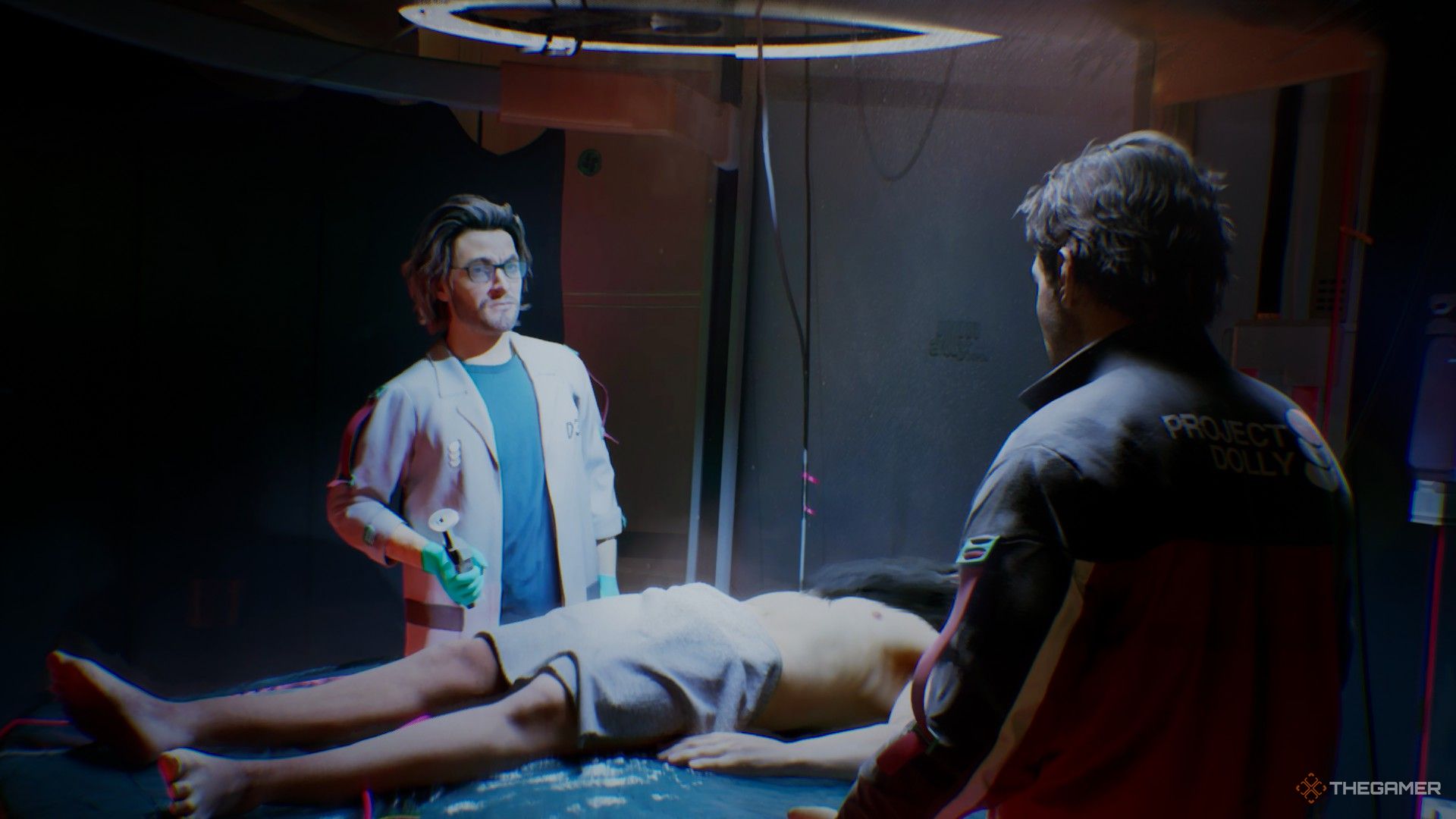 jan and the scientist prepare to extract tabula rasa's brain in the alters.