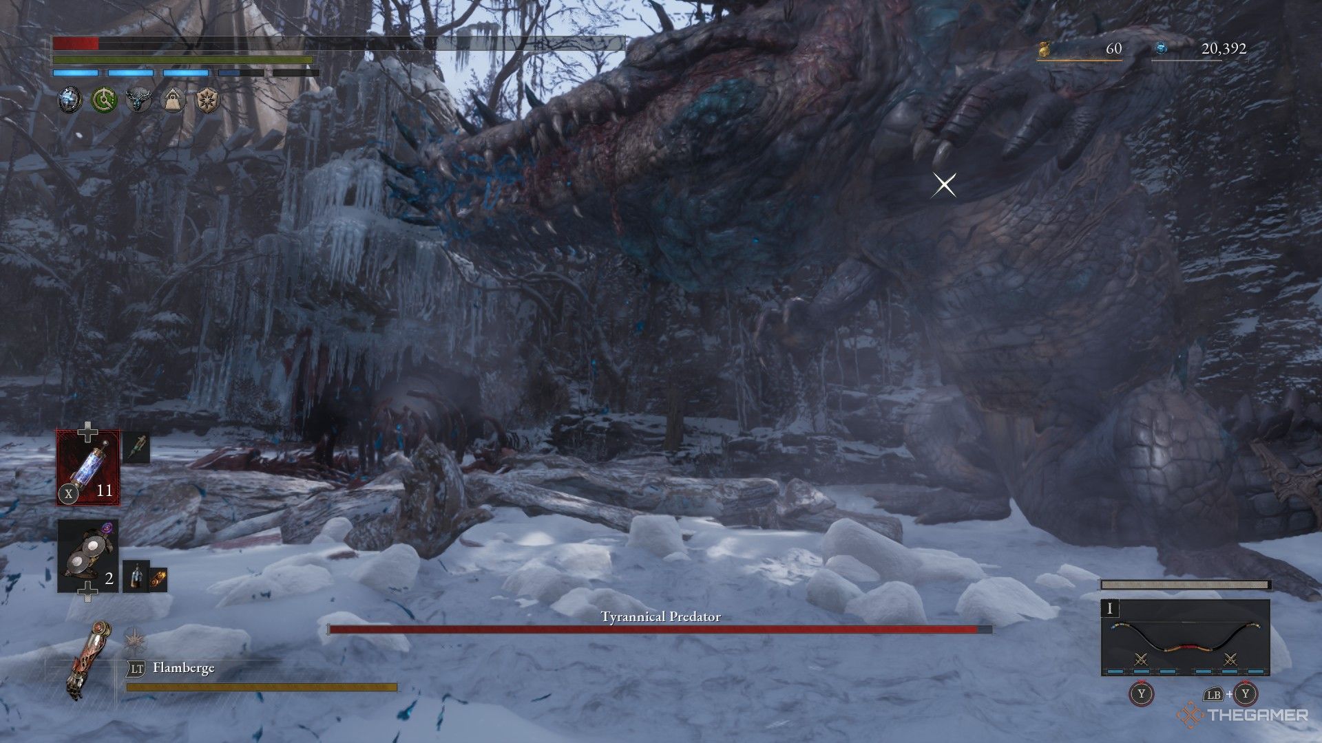 Tyrannical Predator grabs and eats the player in Lies of P: Overture.