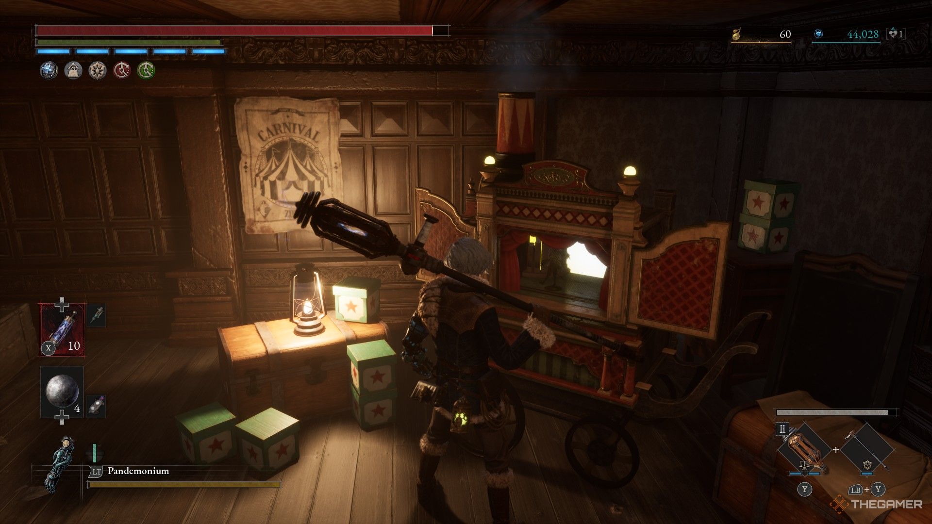 Player turns on the Mechanical Organ with a Carnival Coin in Lies of P: Overture.