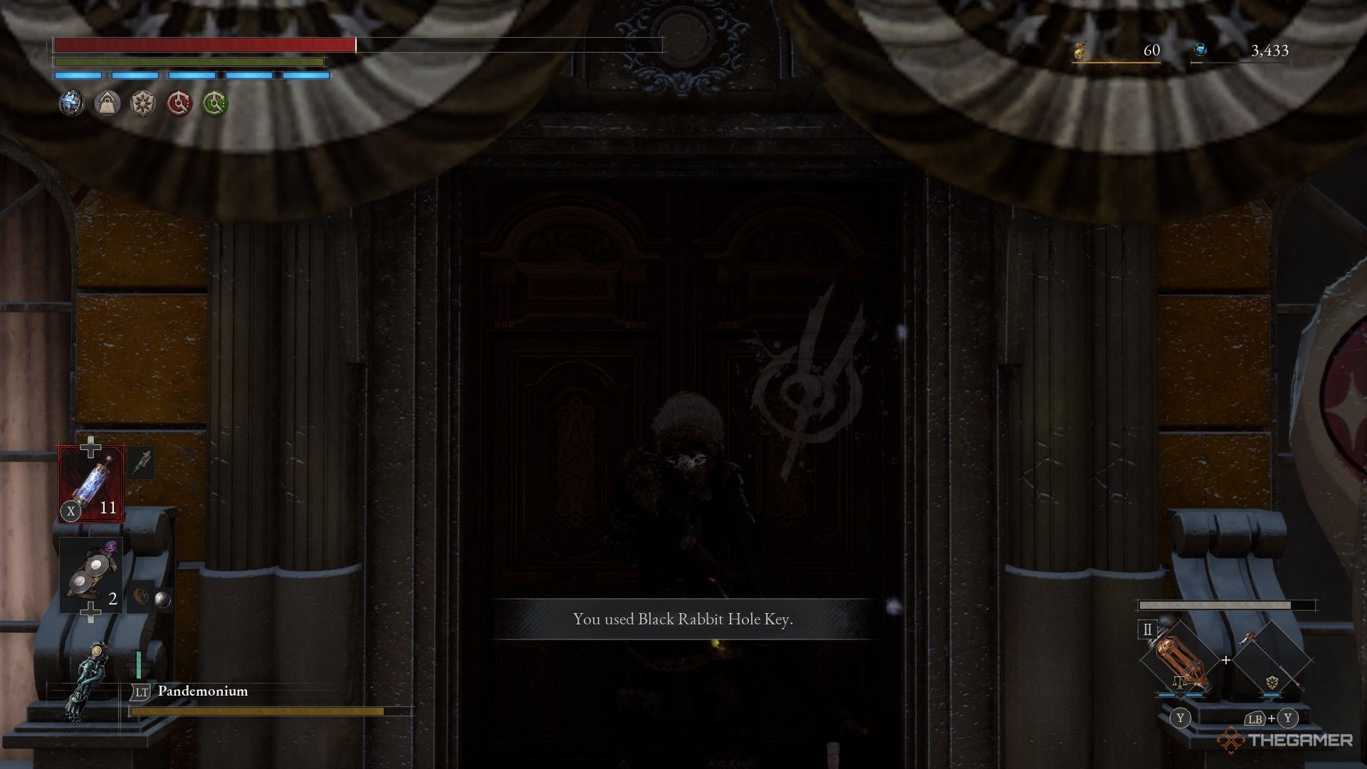 Player opens the first Black Rabbit Hole in Lies of P: Overture.