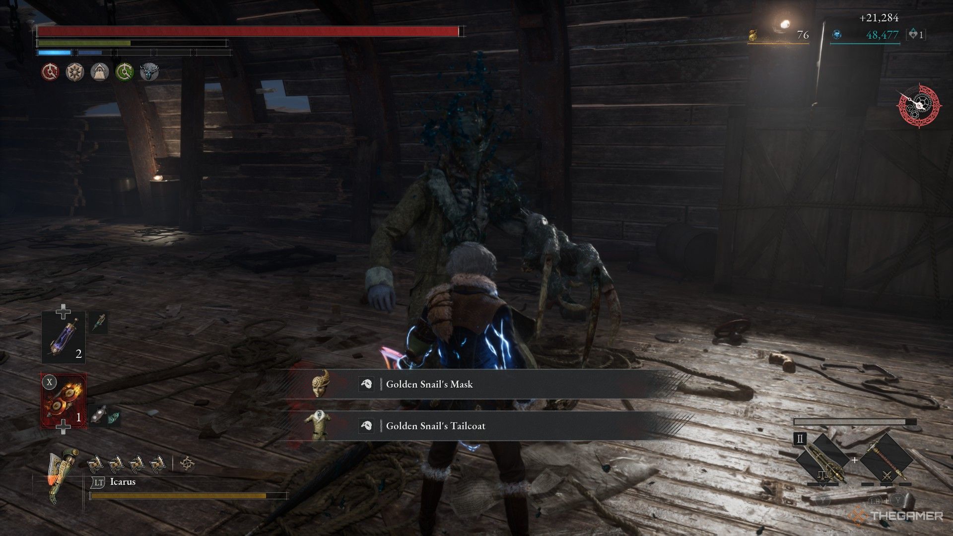 Player receives rewards for defeating Lumacchio in Lies of P: Overture.