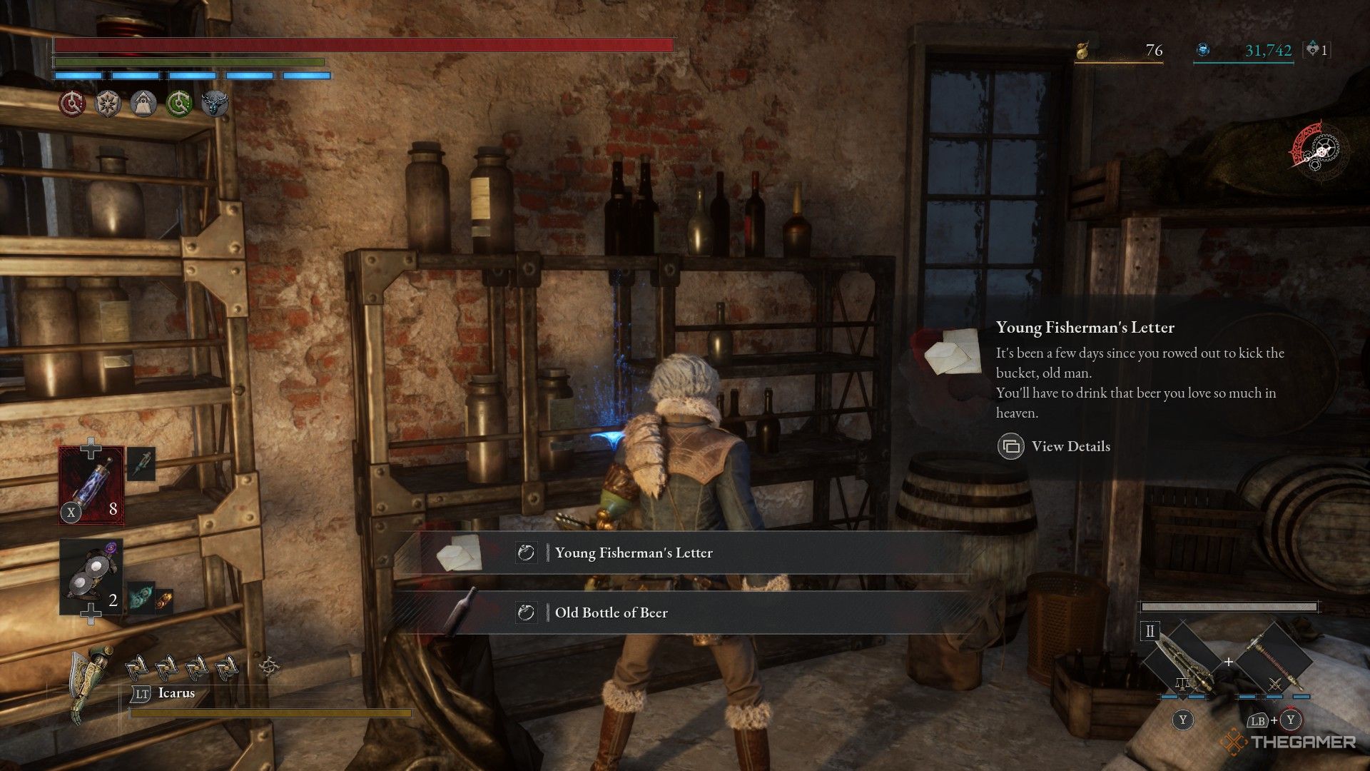 Player finds the Old Bottle of Beer in the lighthouse in Lies of P: Overture.