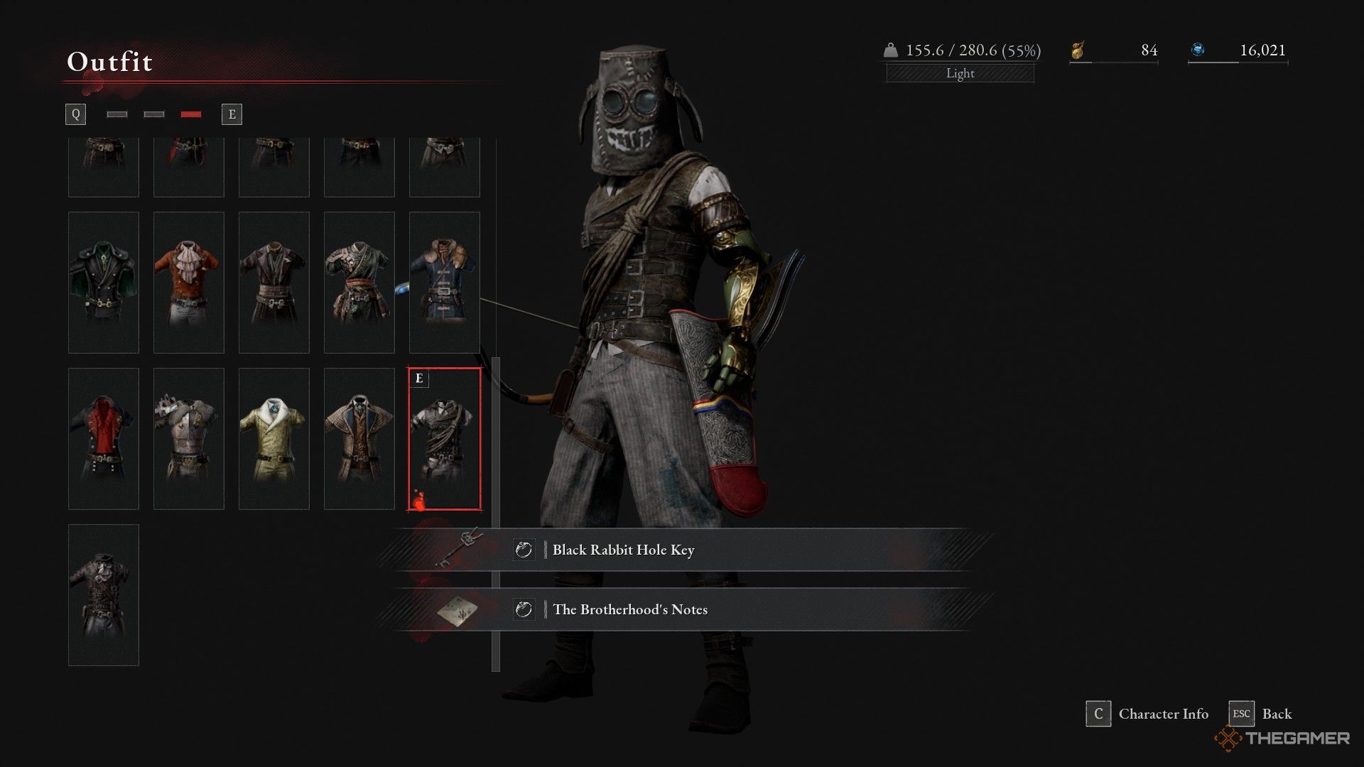 Player puts on the second brother's attire and receives a Black Rabbit Hole Key in Lies of P: Overture.