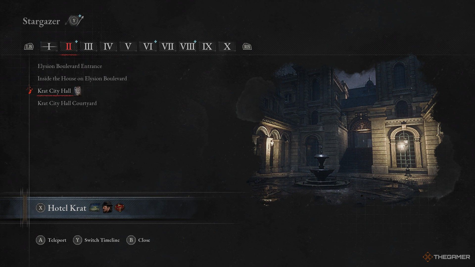 Player discovers Rosaura's last location in the Stargazer menu in Lies of P: Overture.