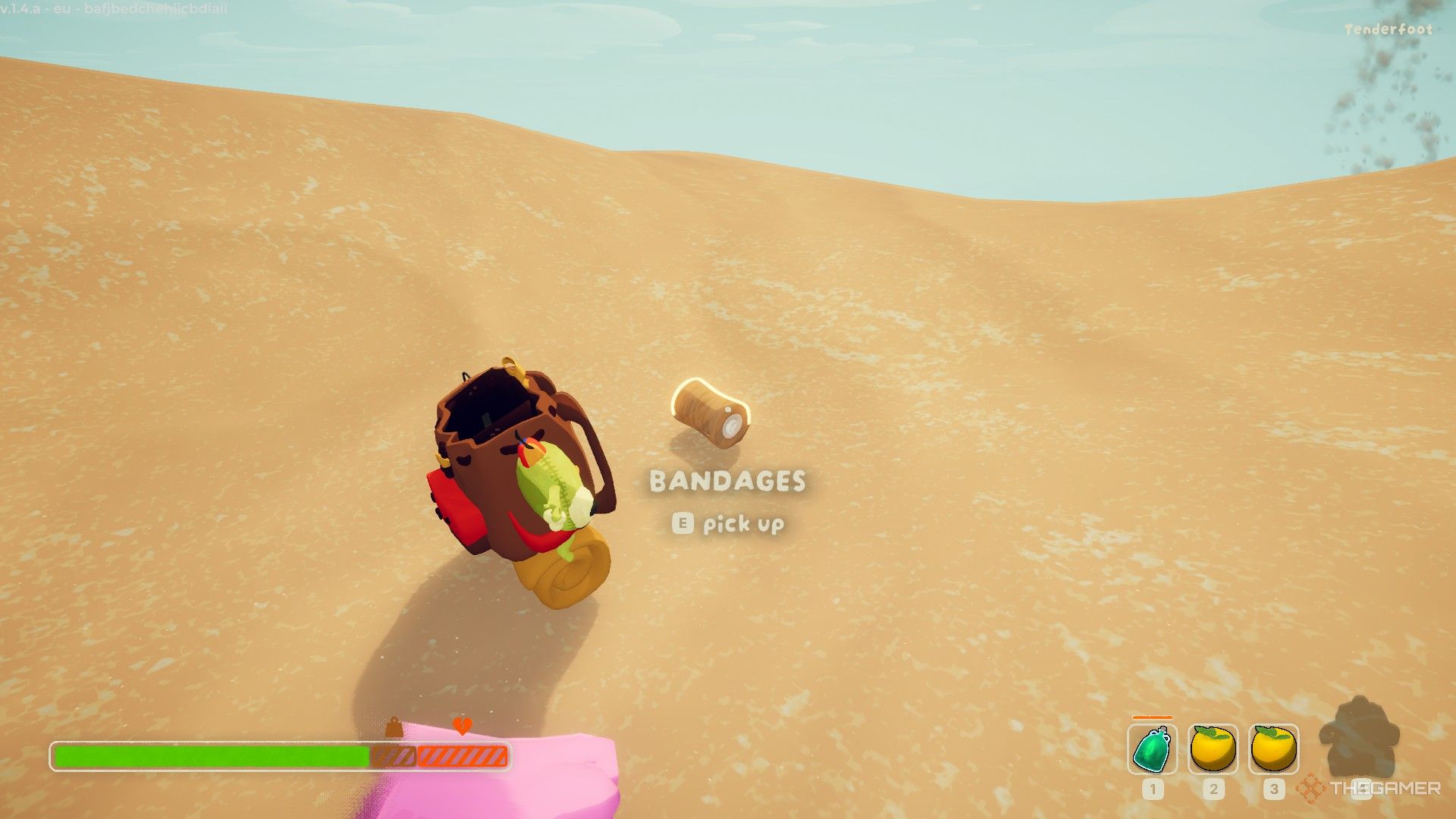 Bandages on the ground in Peak.