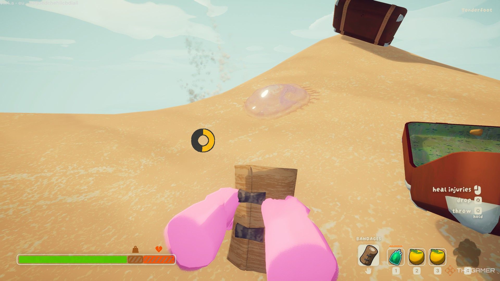 Using bandages in Peak.
