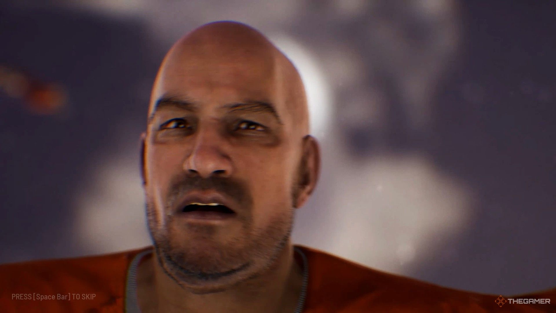 a closeup of a prisoner being dropped onto the island in scum.