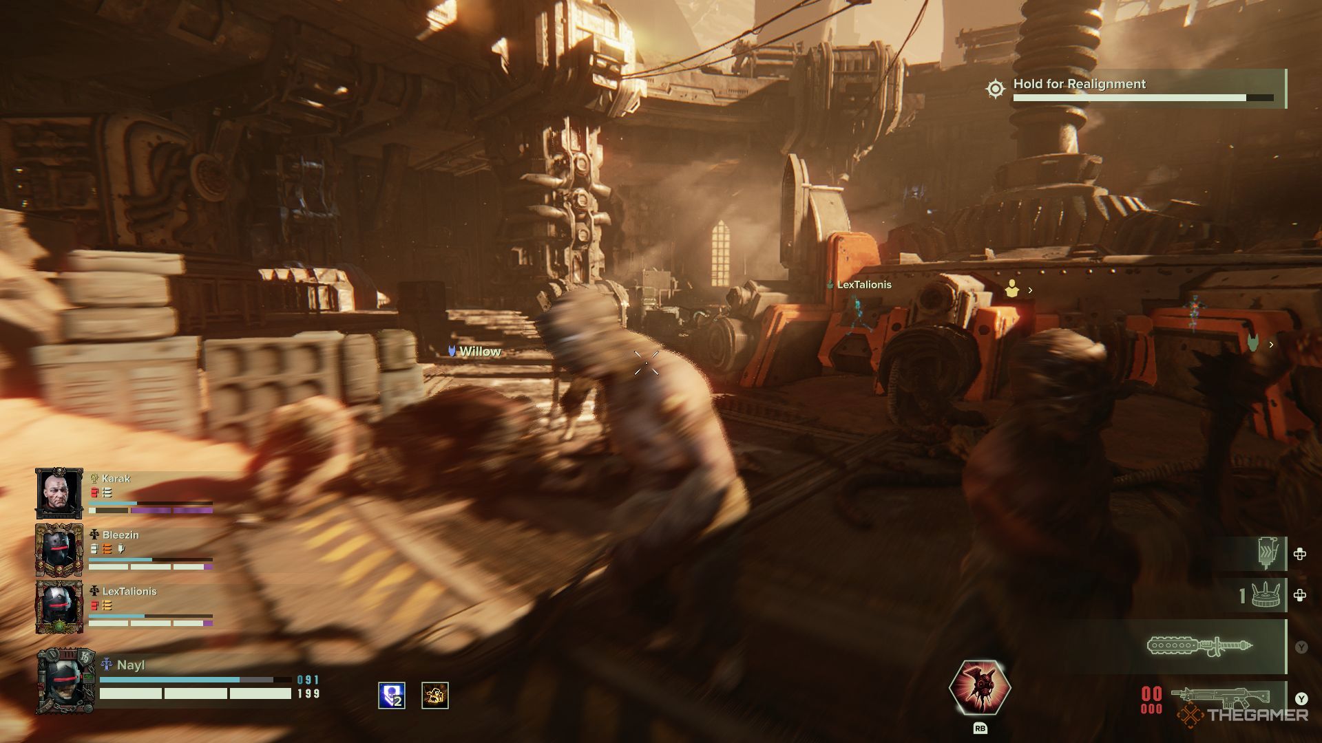 Melee combat with nurgle-infected as an arbites in Warhammer 40,000: Darktide.