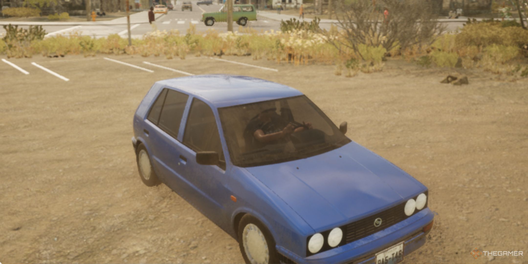 A blue car is shown in Car Dealer Simulator