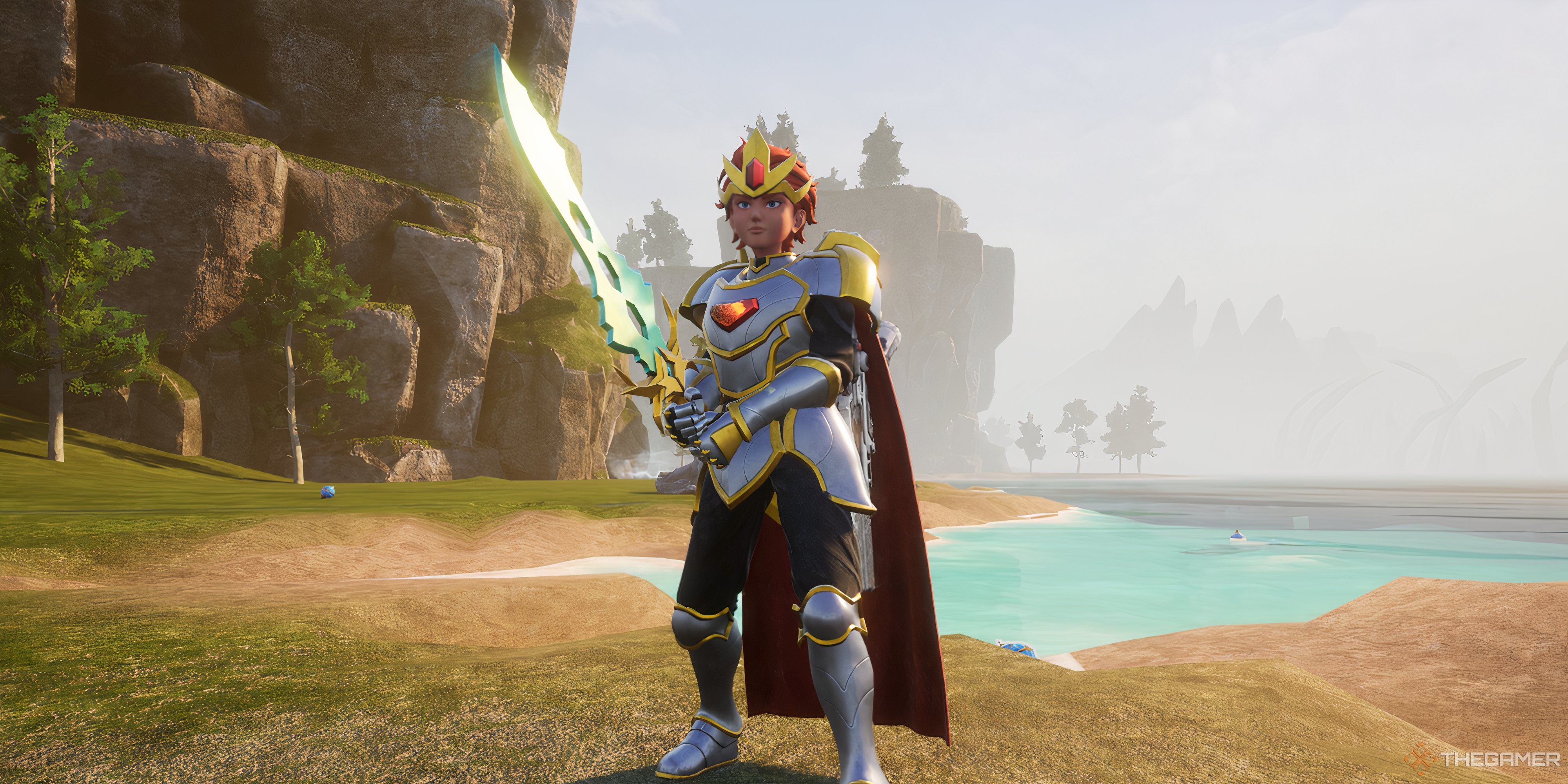 A picture of the Player holding the Terra Blade - Palworld