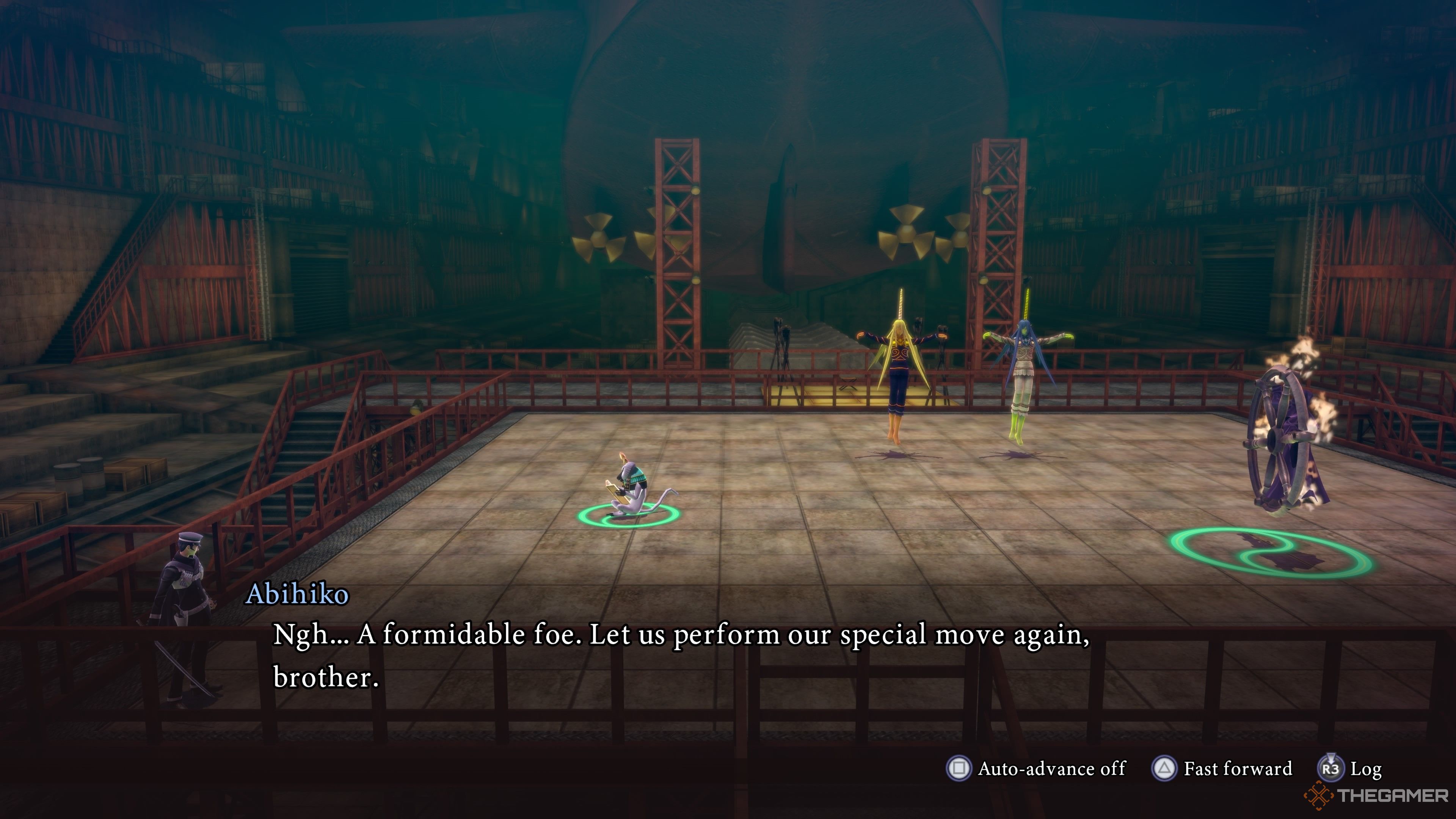 Abihiko calling to use Amatobiin Raidou Remastered The Mystery of the Soulless Army.