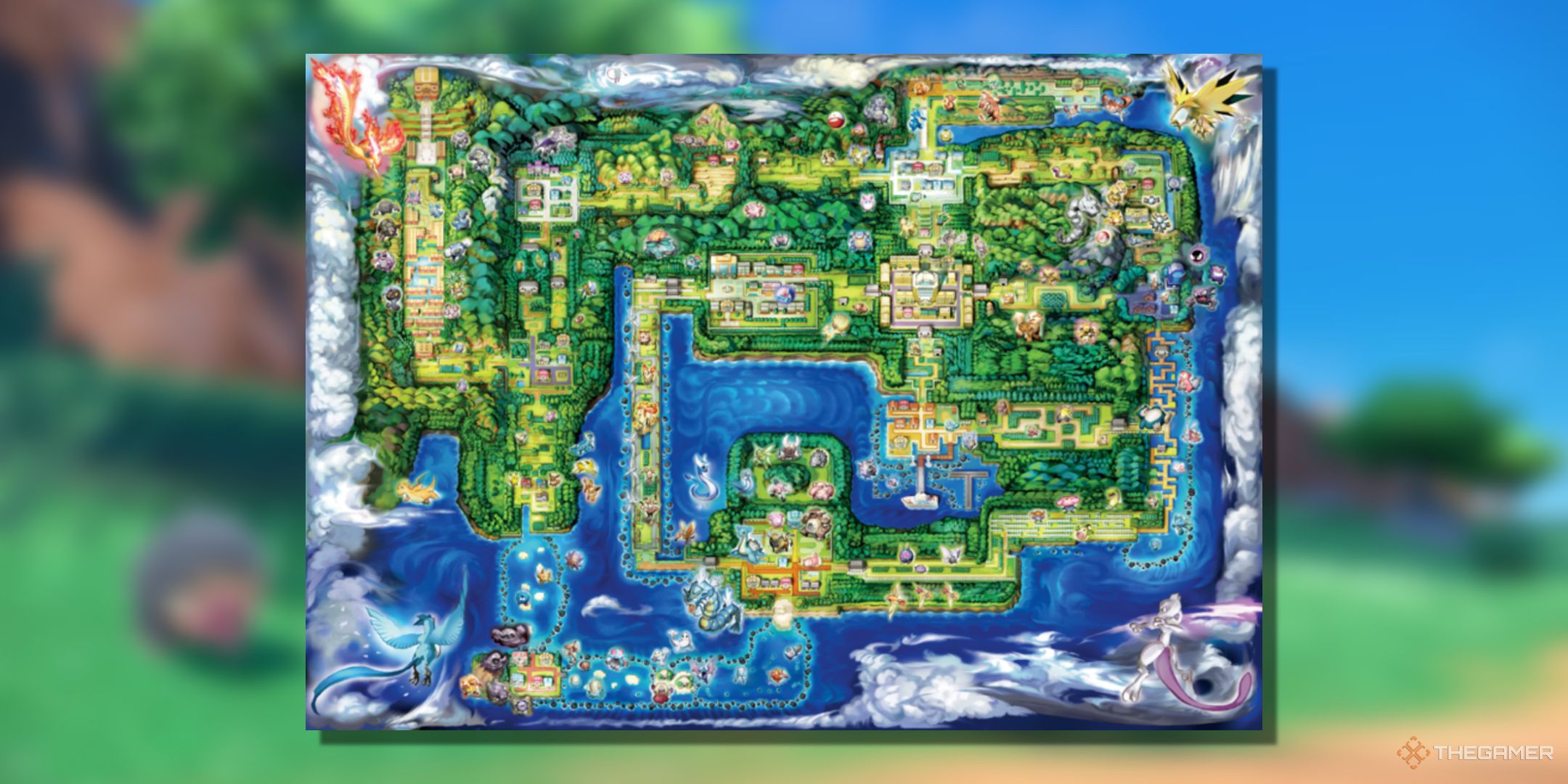 An image of the Kanto region from Pokemon.