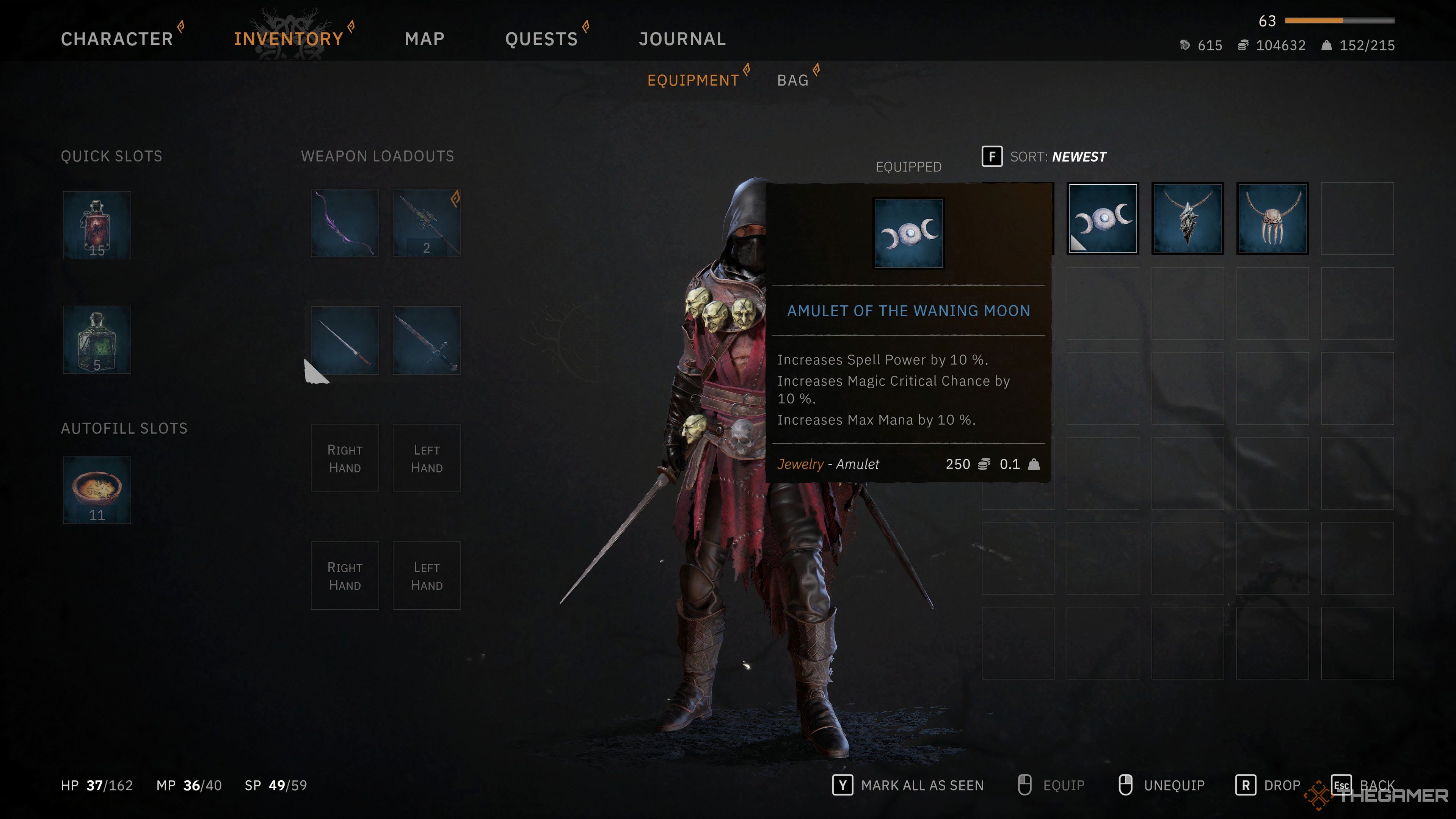 Archer Amulet in Tainted Grail Fall of Avalon.