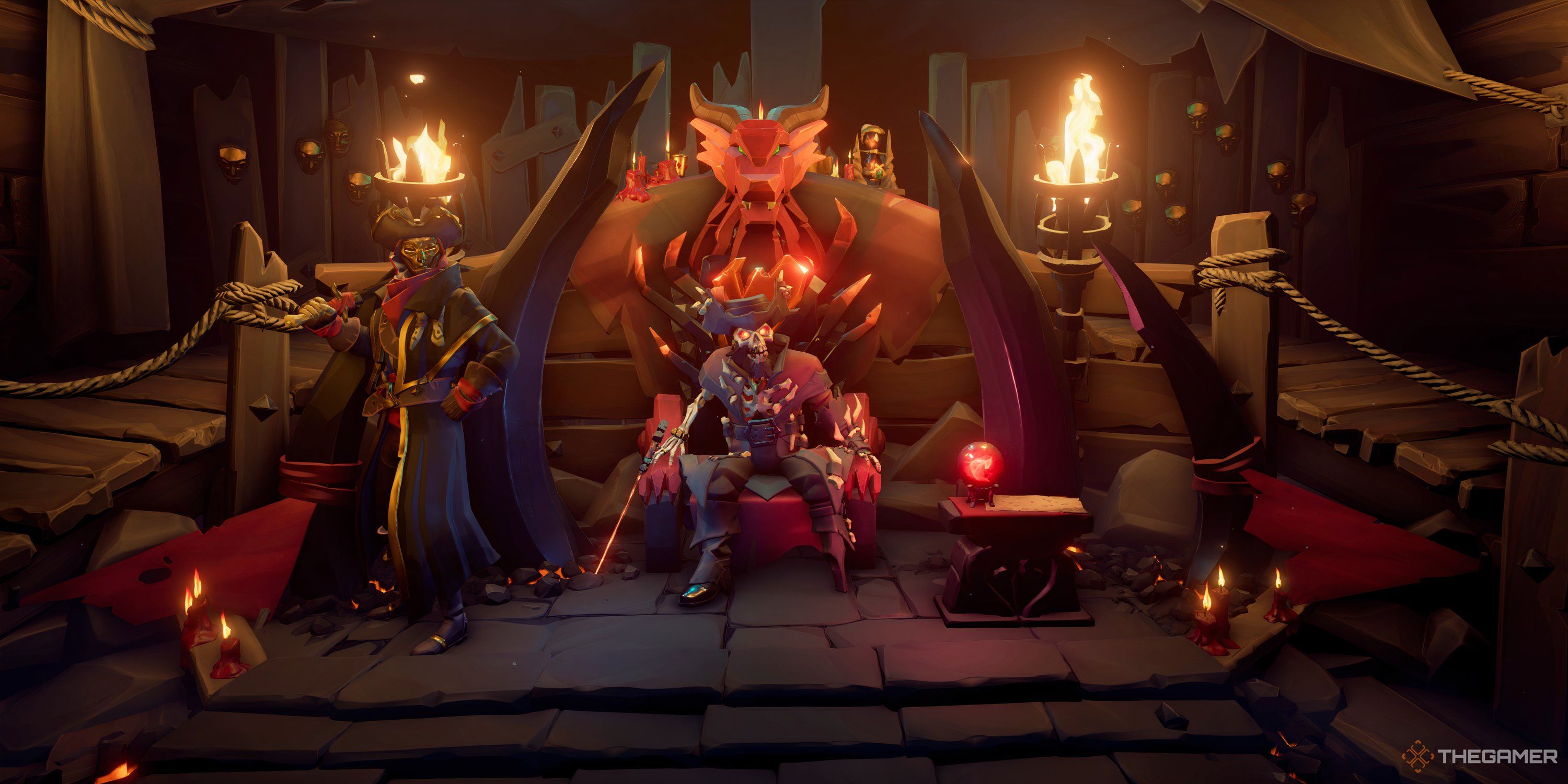 Captain Flameheart and Servant of the Flame in The Reaper's Hideout.