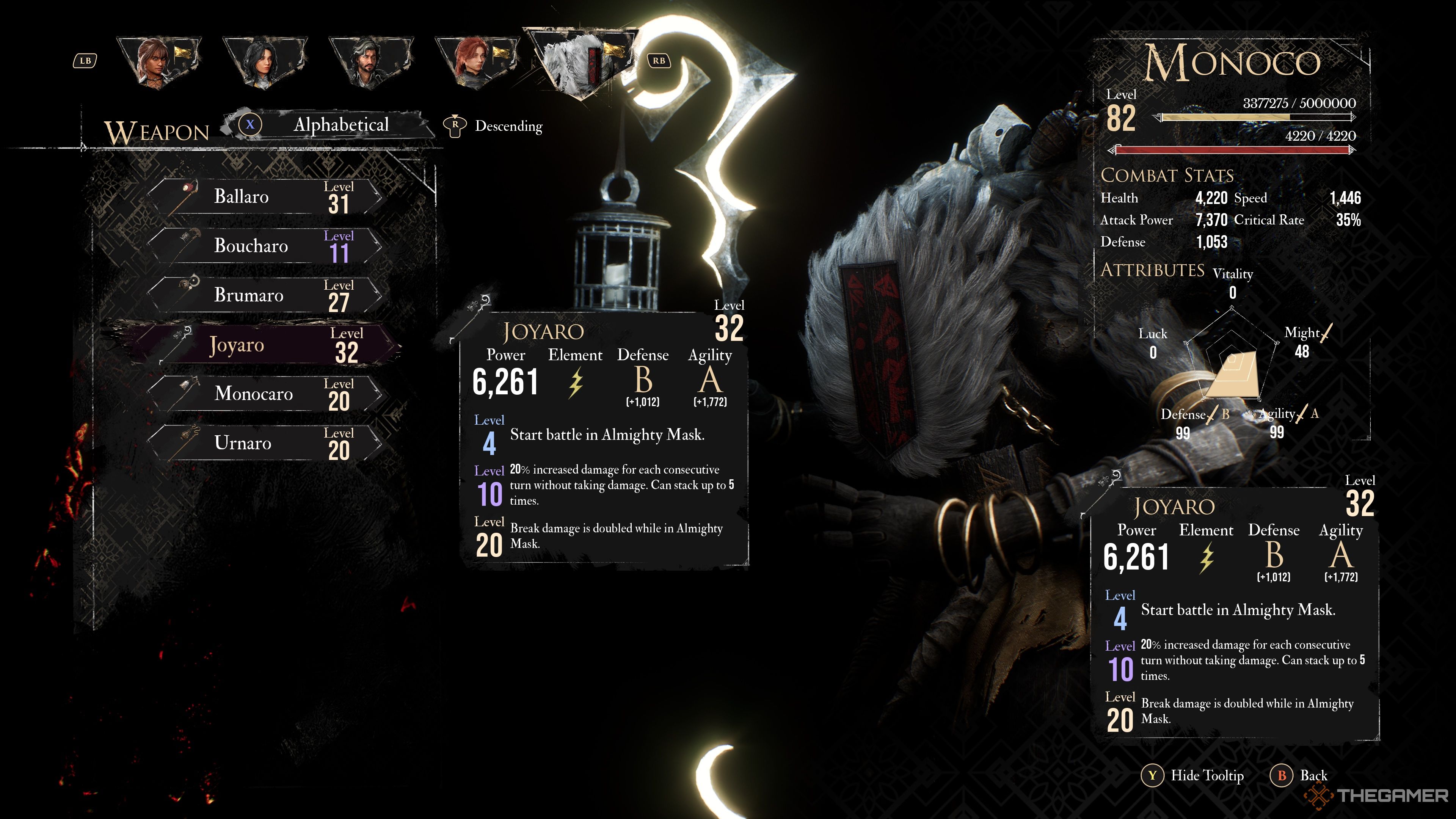 Monoco wields Joyaro in Clair Obscur: Expedition 33.