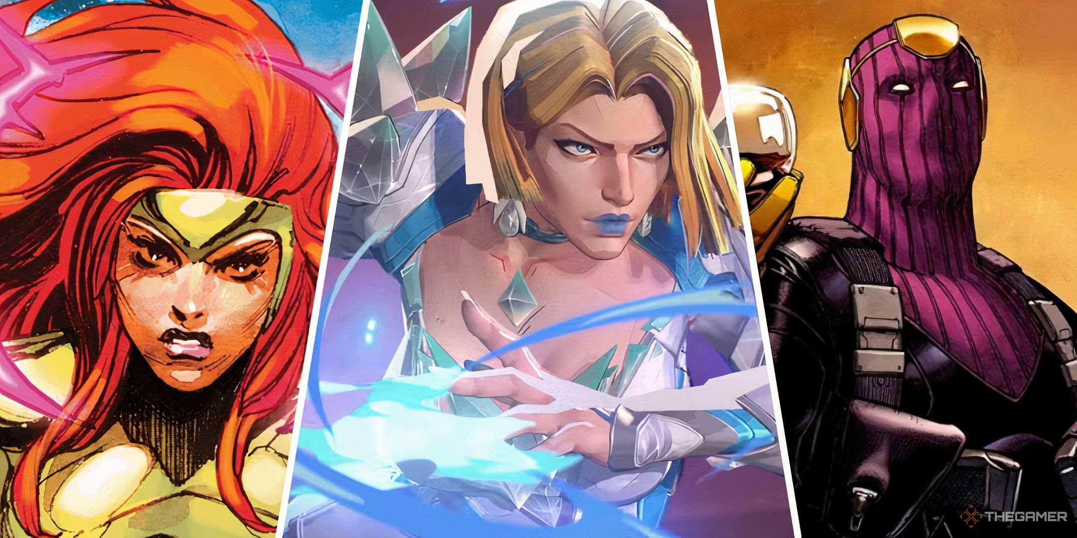 Jean Grey, Emma Frost and Baron Zemo side by side in a collage for characters we want to see in Marvel Tokon Fighting Souls.