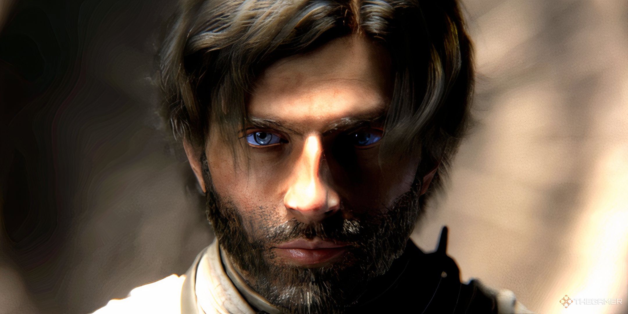 Paul Atreides staring straight at the camera in Dune: Awakening. 