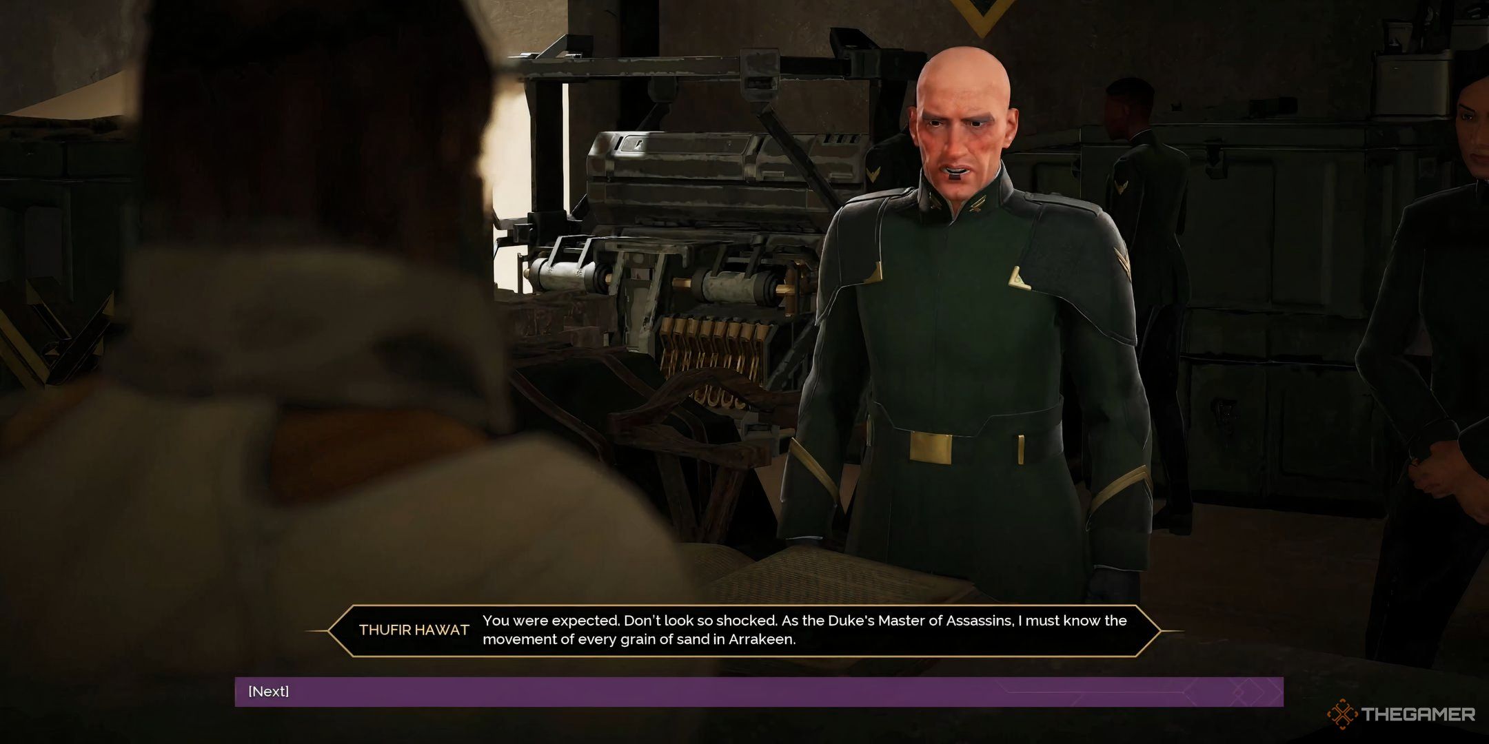 Thufir Hawat in Arrakeen in Dune: Awakening. 
