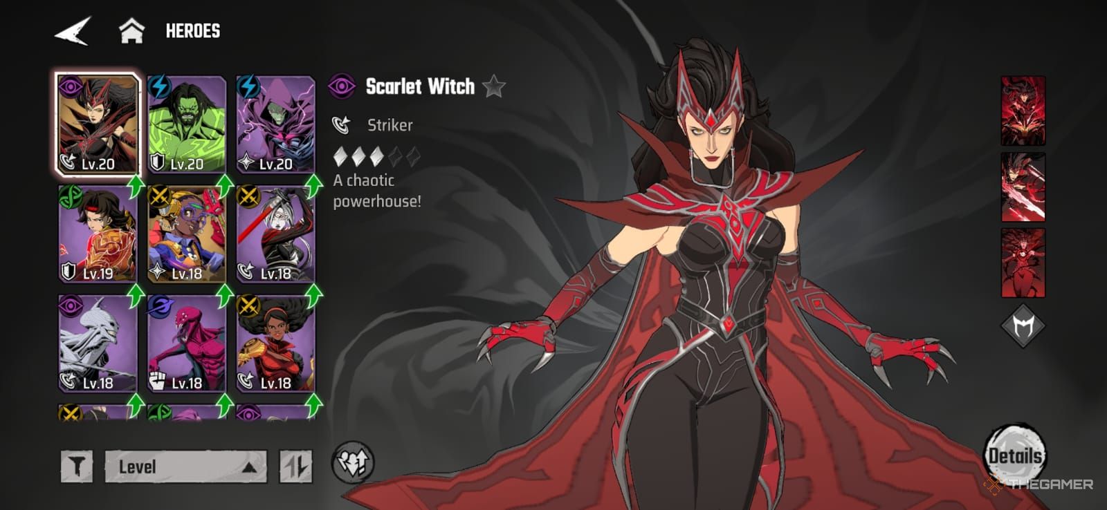 Scarlet Witch character in Marvel Mystic Mayhem.