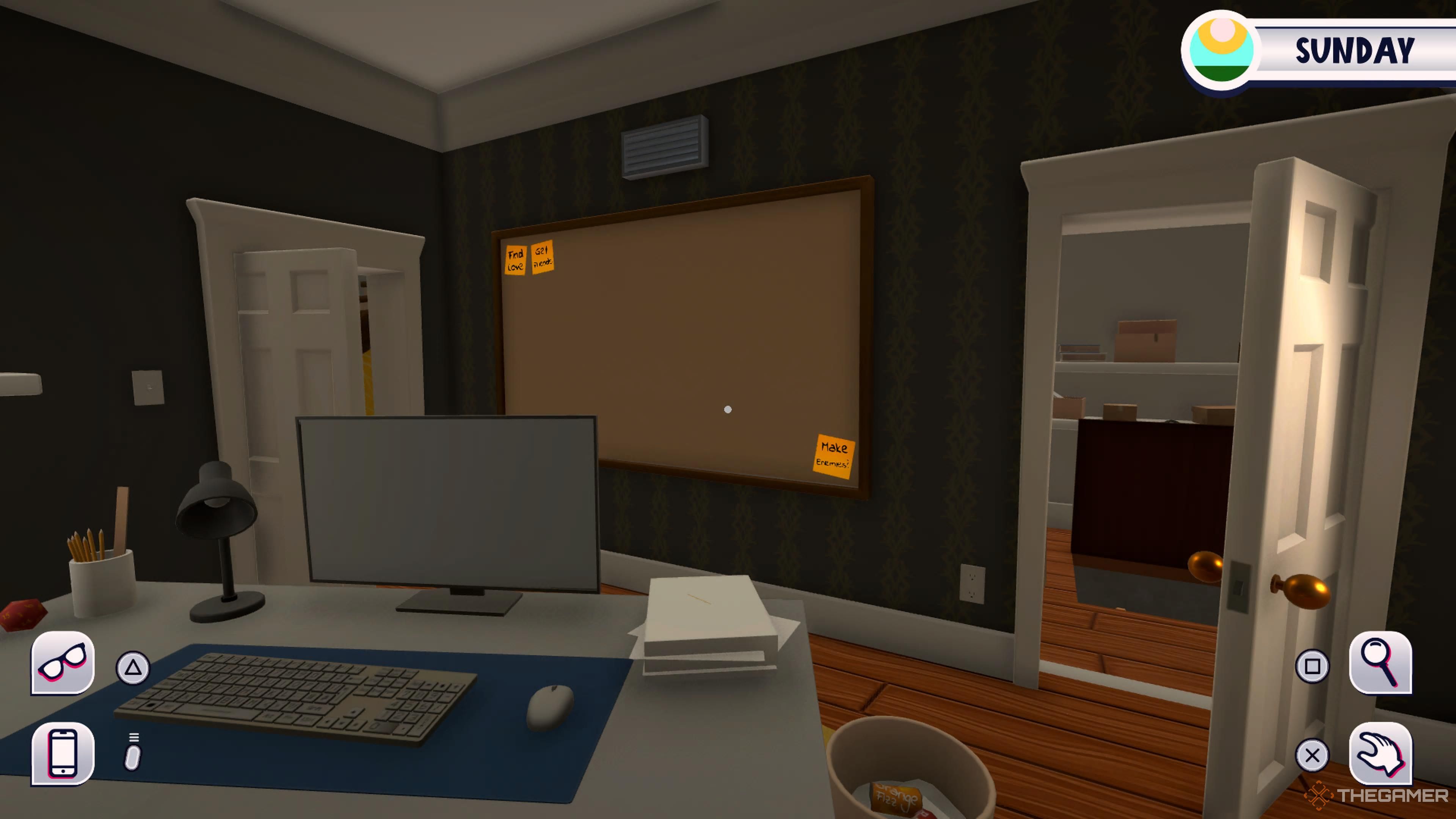 Your office in Date Everything, with the right door opened.