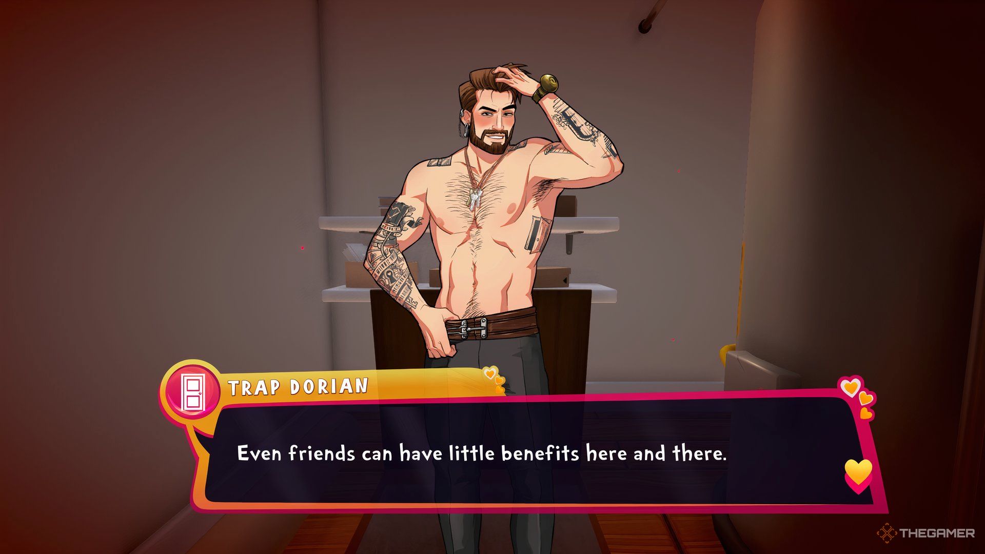 Dorian talking about friends with benefits.