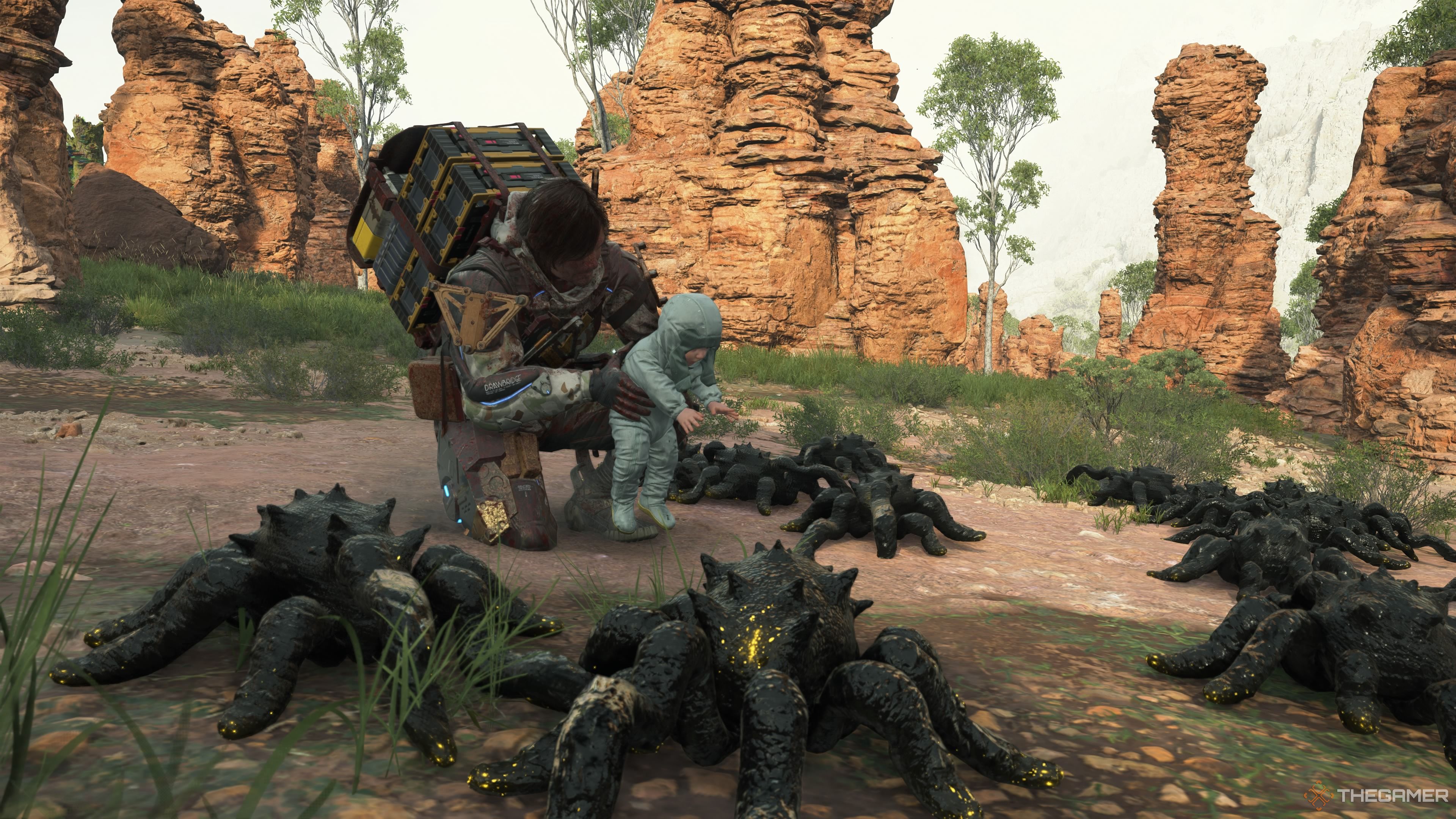 Sam introduces Lou to a bunch of chiral tarantulas in Death Stranding 2. 