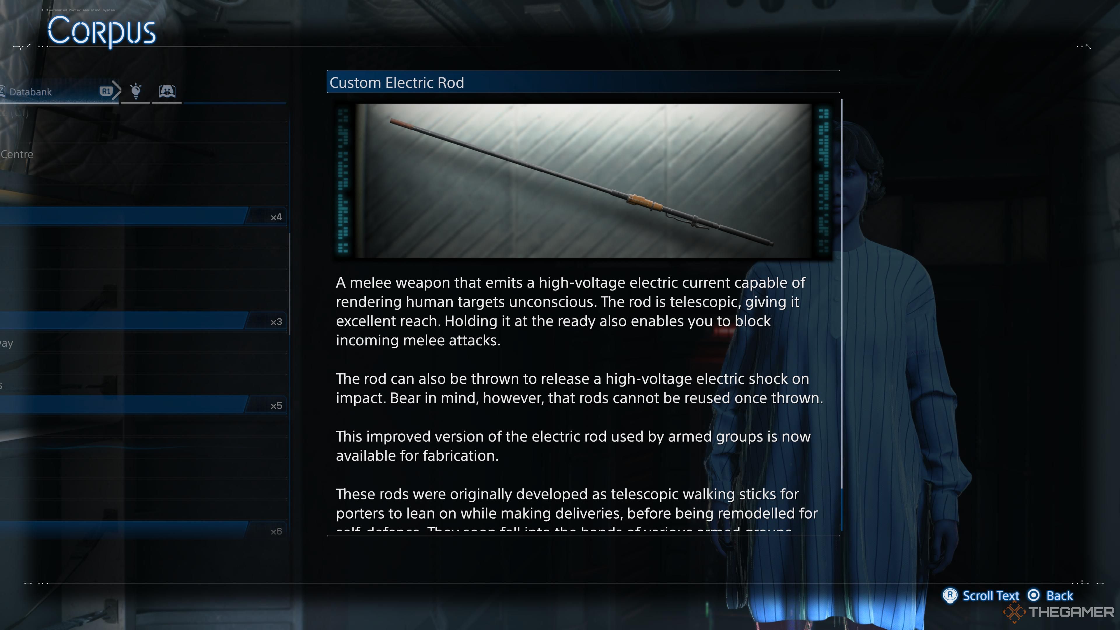 The description of the electric rods capabilities in death stranding 2 on the beach.