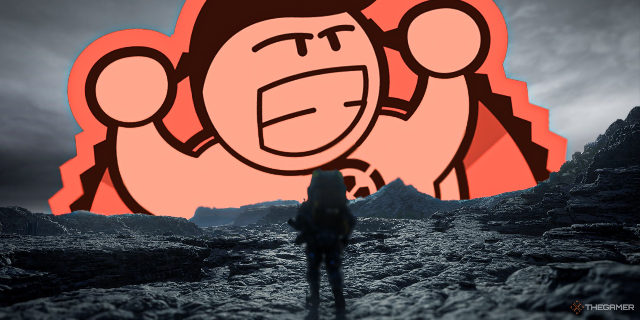 A Death Stranding 2 character looking at the OpenCritic 