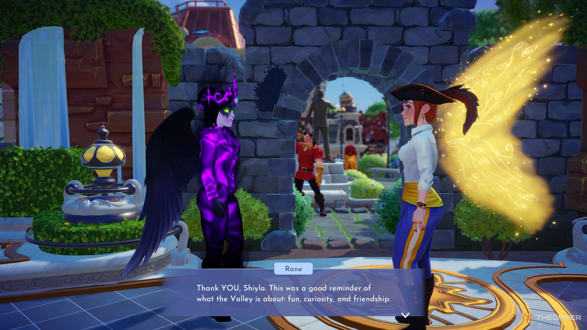 The Forgotten talking about friendship in the plaza.