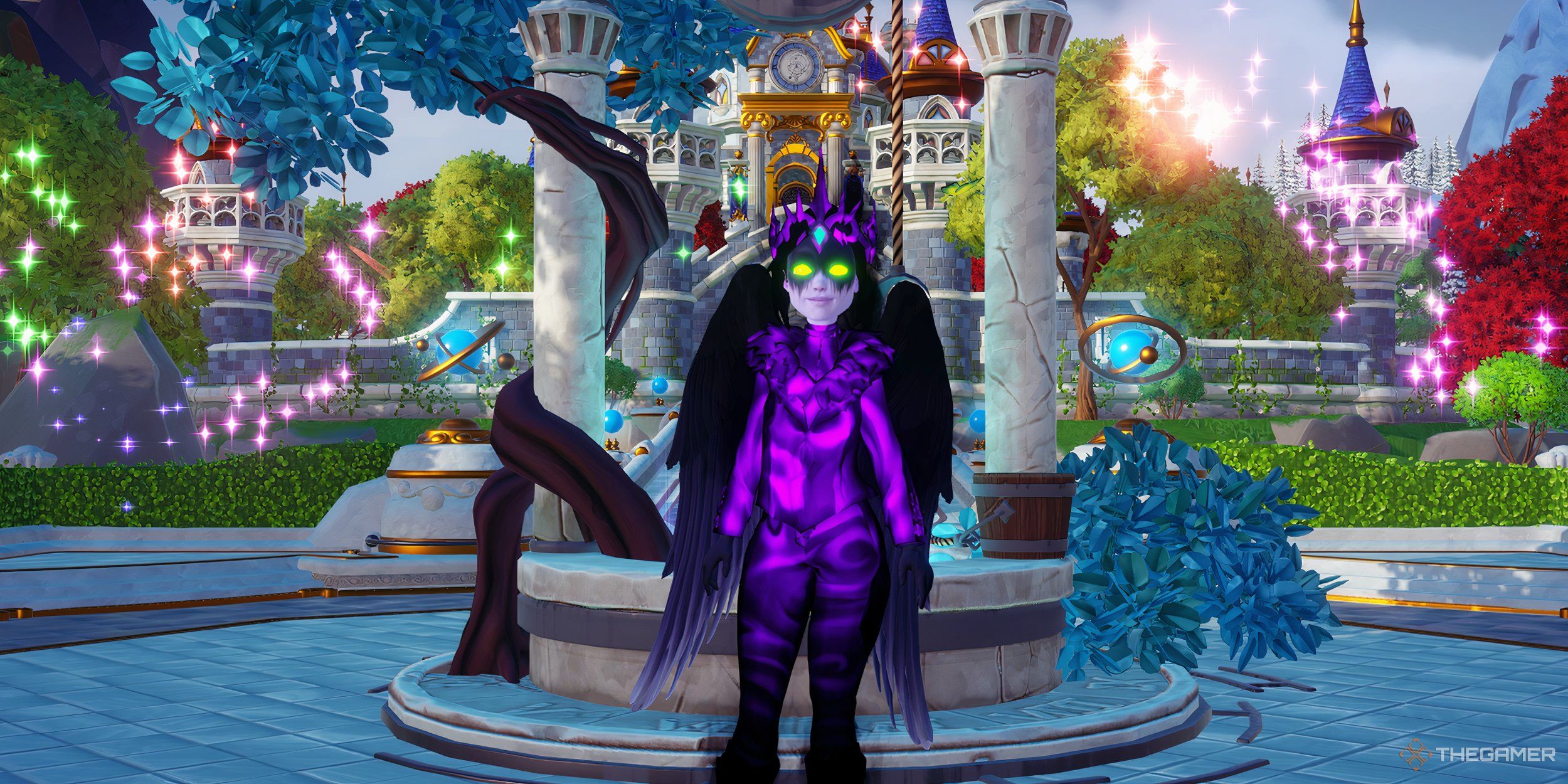 The Forgottenin front of the Dream Castle with fireworks.