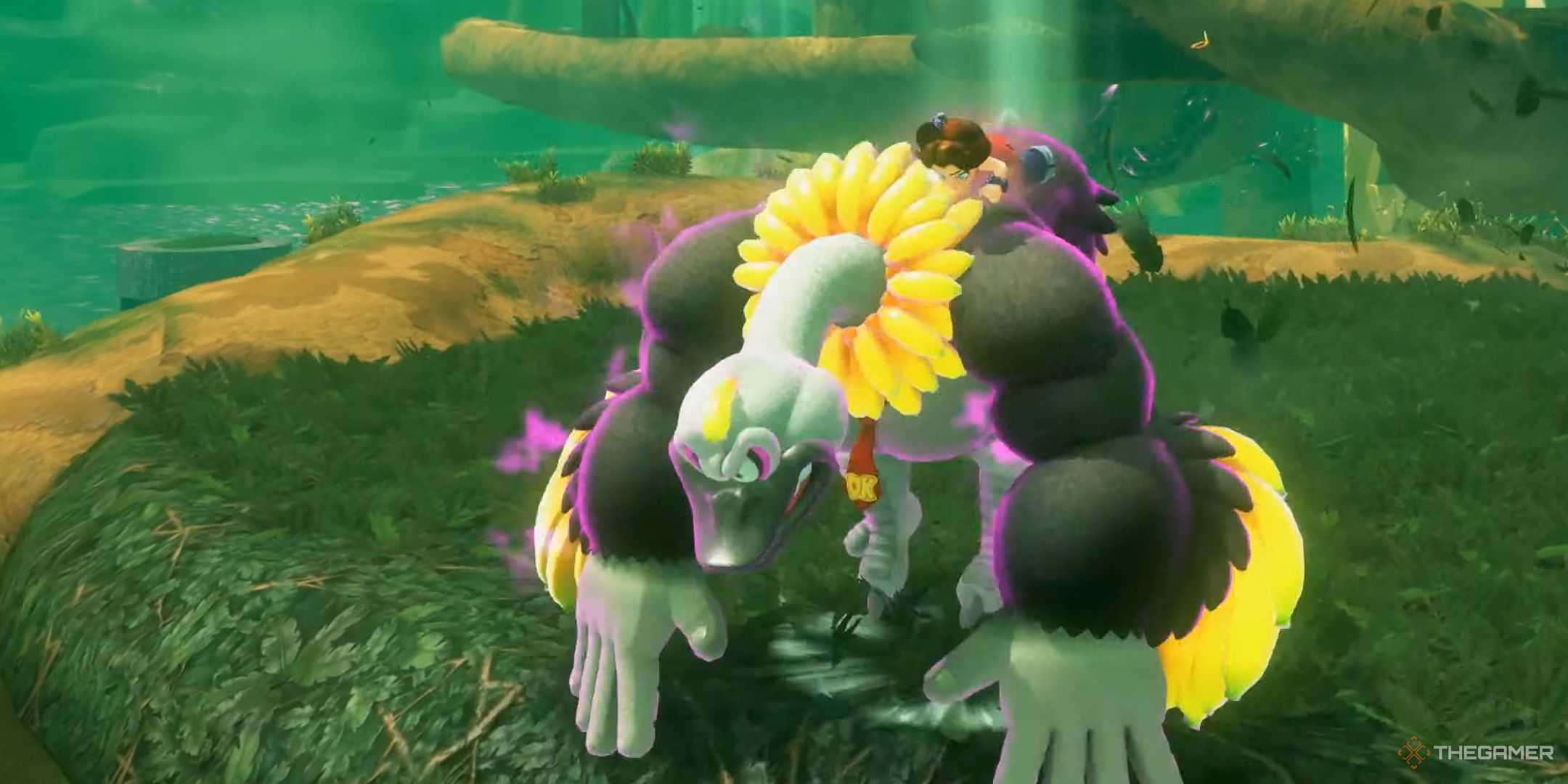donkey kong as an ostrich in bananza.