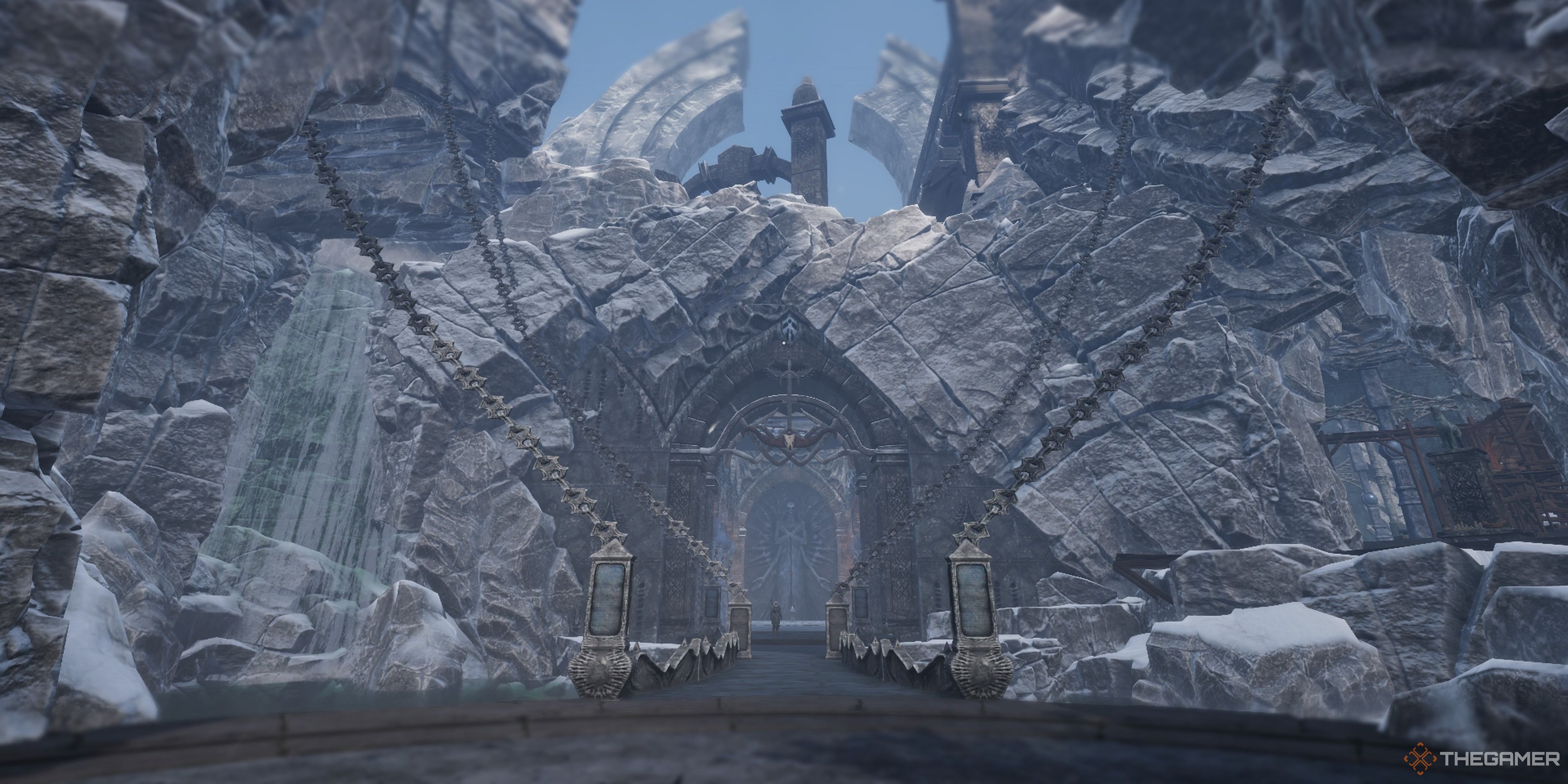 Close up view of the Capital building of the Dal Riata tribes in the Forlorn Swords in Tainted Grail: The Fall Of Avalon.