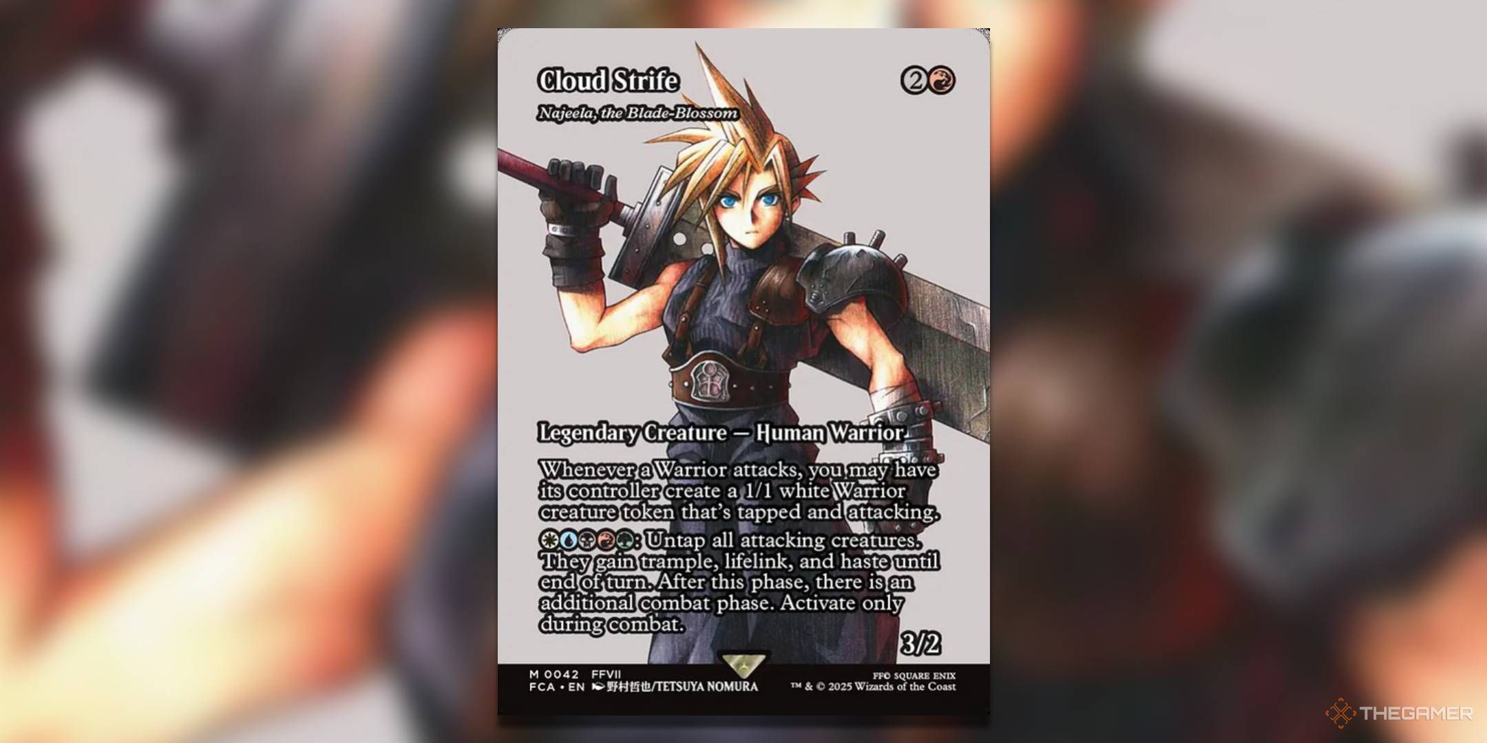 Final Fantasy MTG Cards FF7 Cloud Strife rocking the original PS era look.