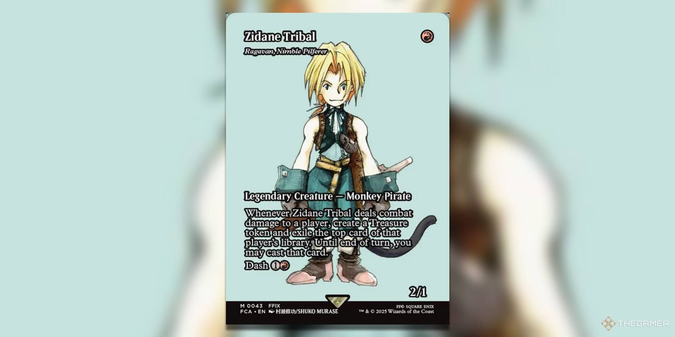 Final Fantasy MTG Cards FF9's Zidane Tribal from the original game.