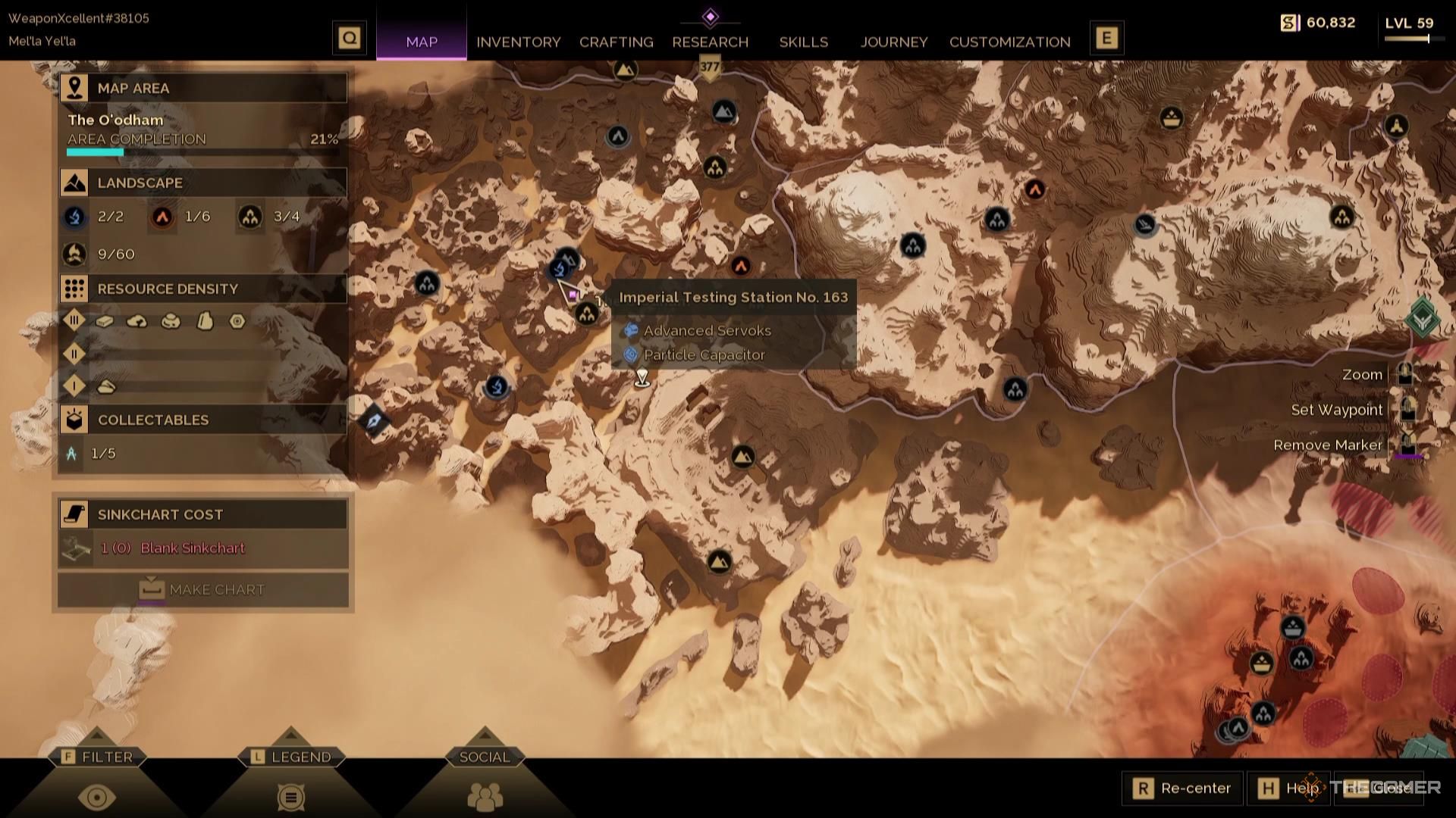 Imperial Testing Station No. 163 on the map in Dune Awakening.