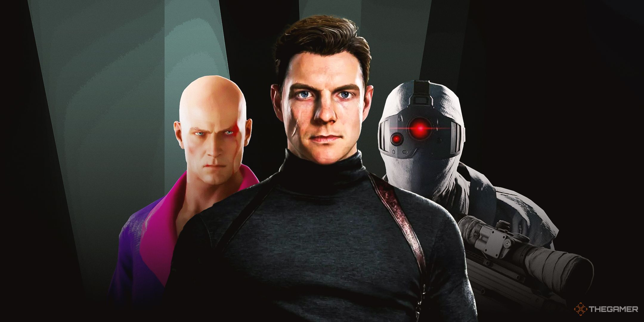 Characters from IO Interactive's games.