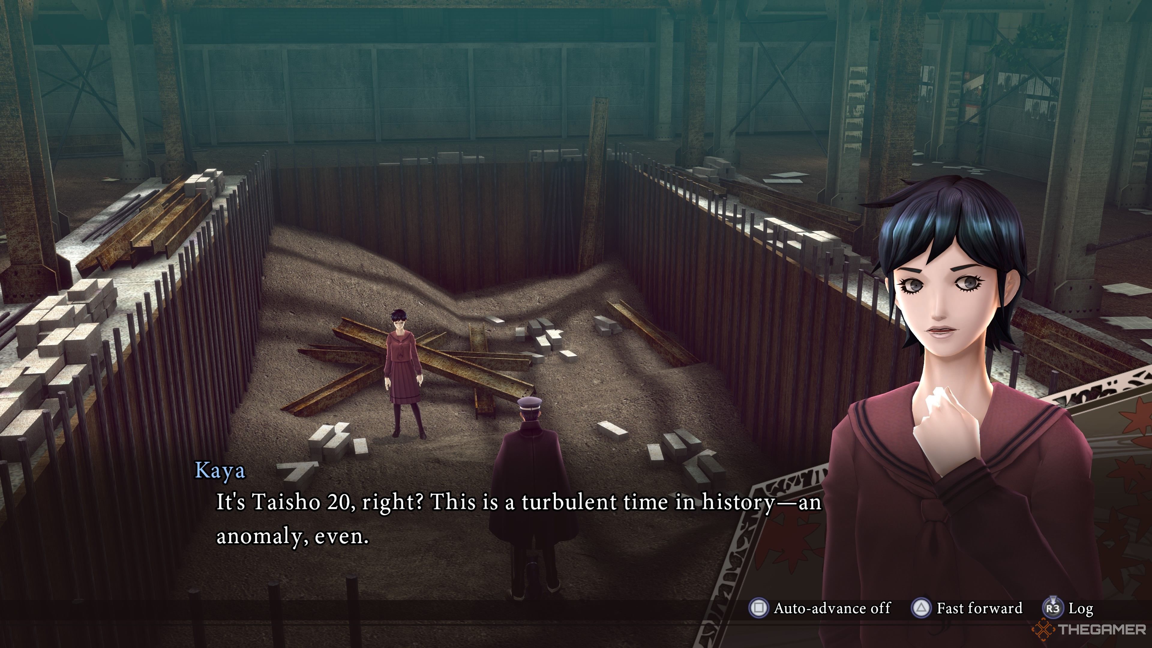 Kaya Daidouji asking what year it is in Raidou Remastered The Mystery of the Soulless Army.