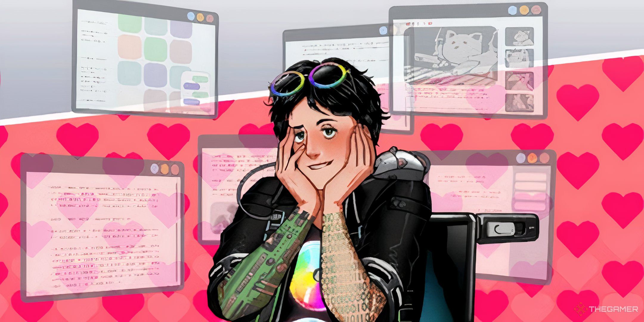 Mac's love screen in Date Everything!