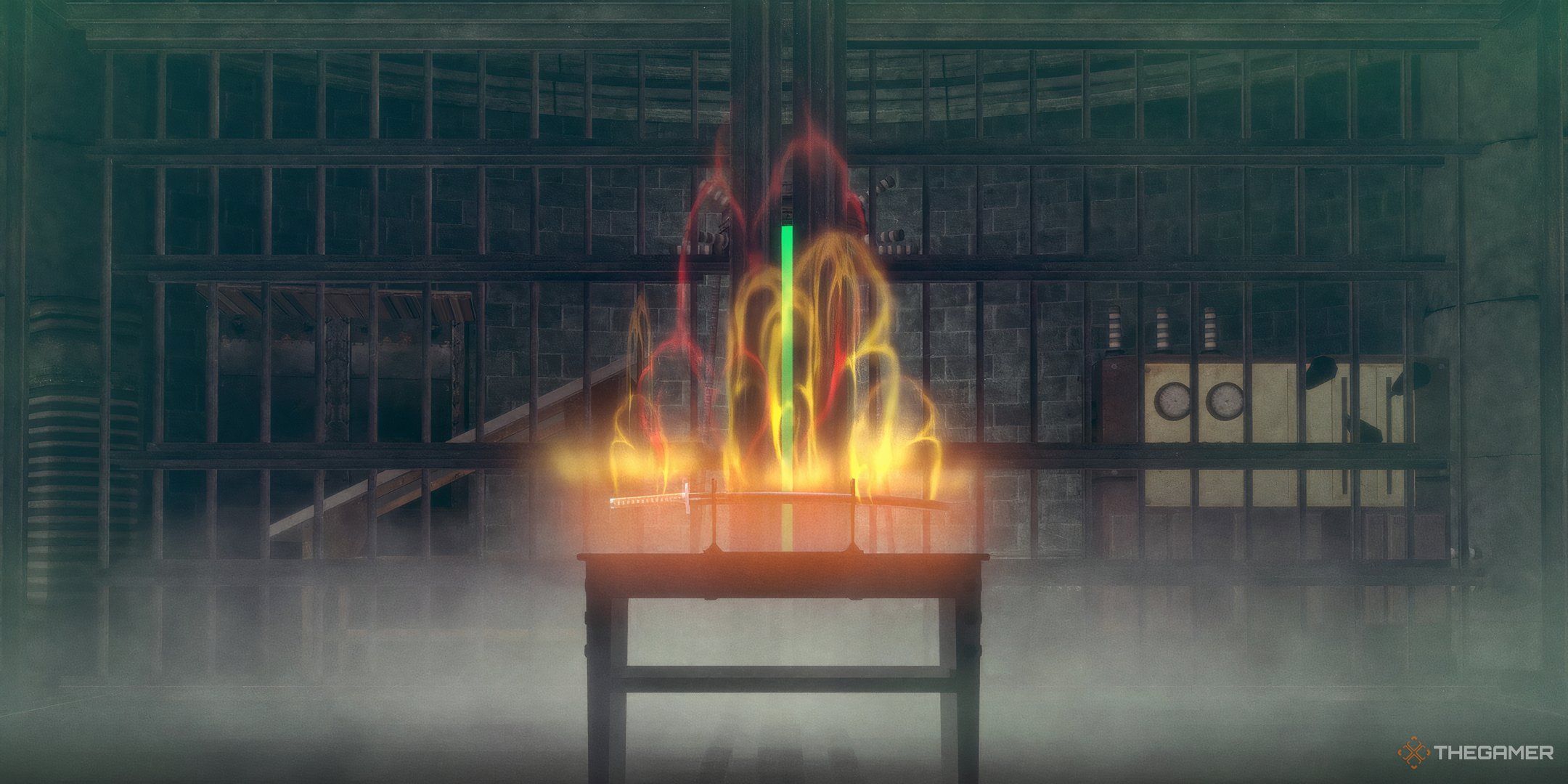 Making a sword at the Goumaden to upgrade your weapon in Raidou Remastered The Mystery of the Soulless Army