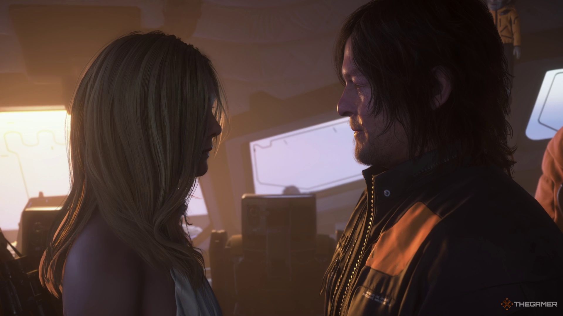 Sam and Tomorrow (Lou) during the final scene of Death Stranding 2. 