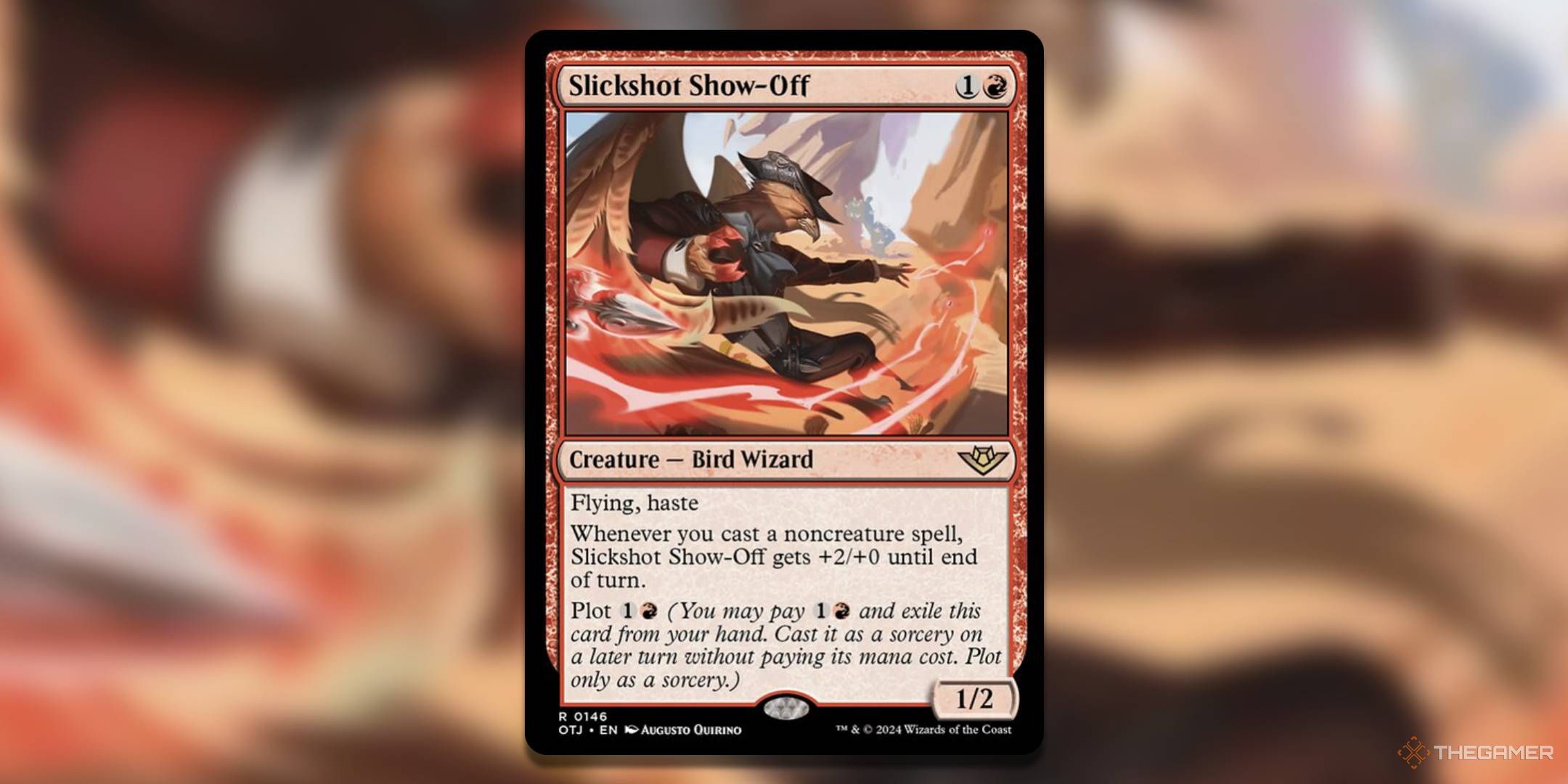 MTG Slickshot Show Off depicting an eagle sending out a flash of lightning.