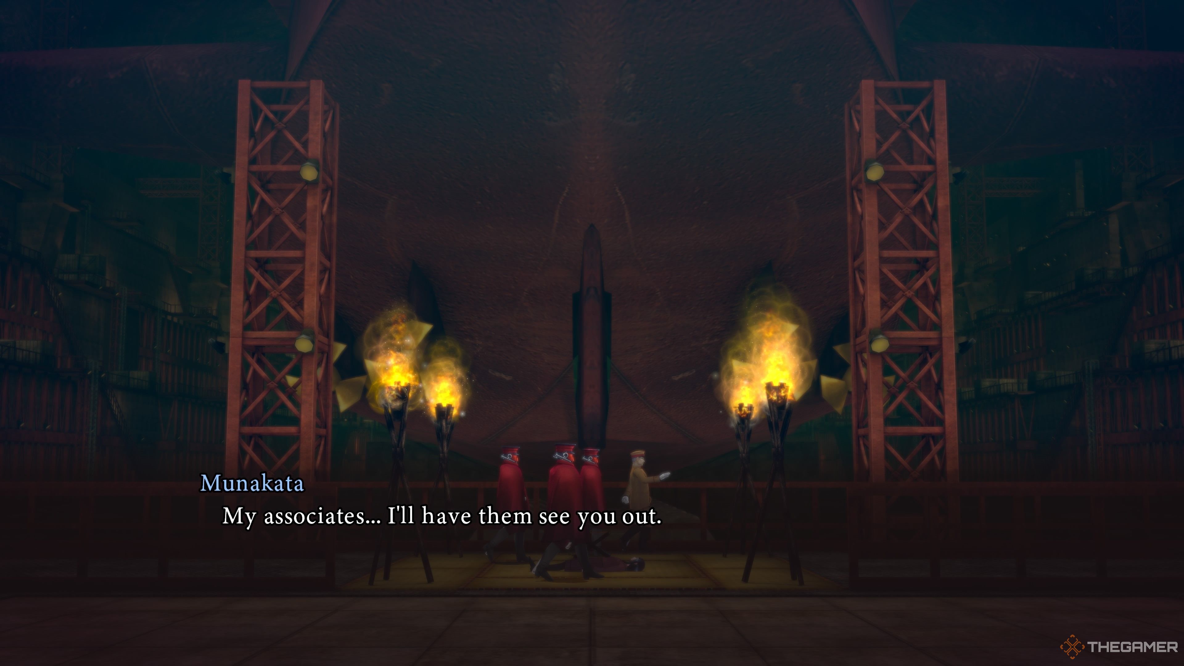 Munakata taunting Raidou in Raidou Remastered The Mystery of the Soulless Army.