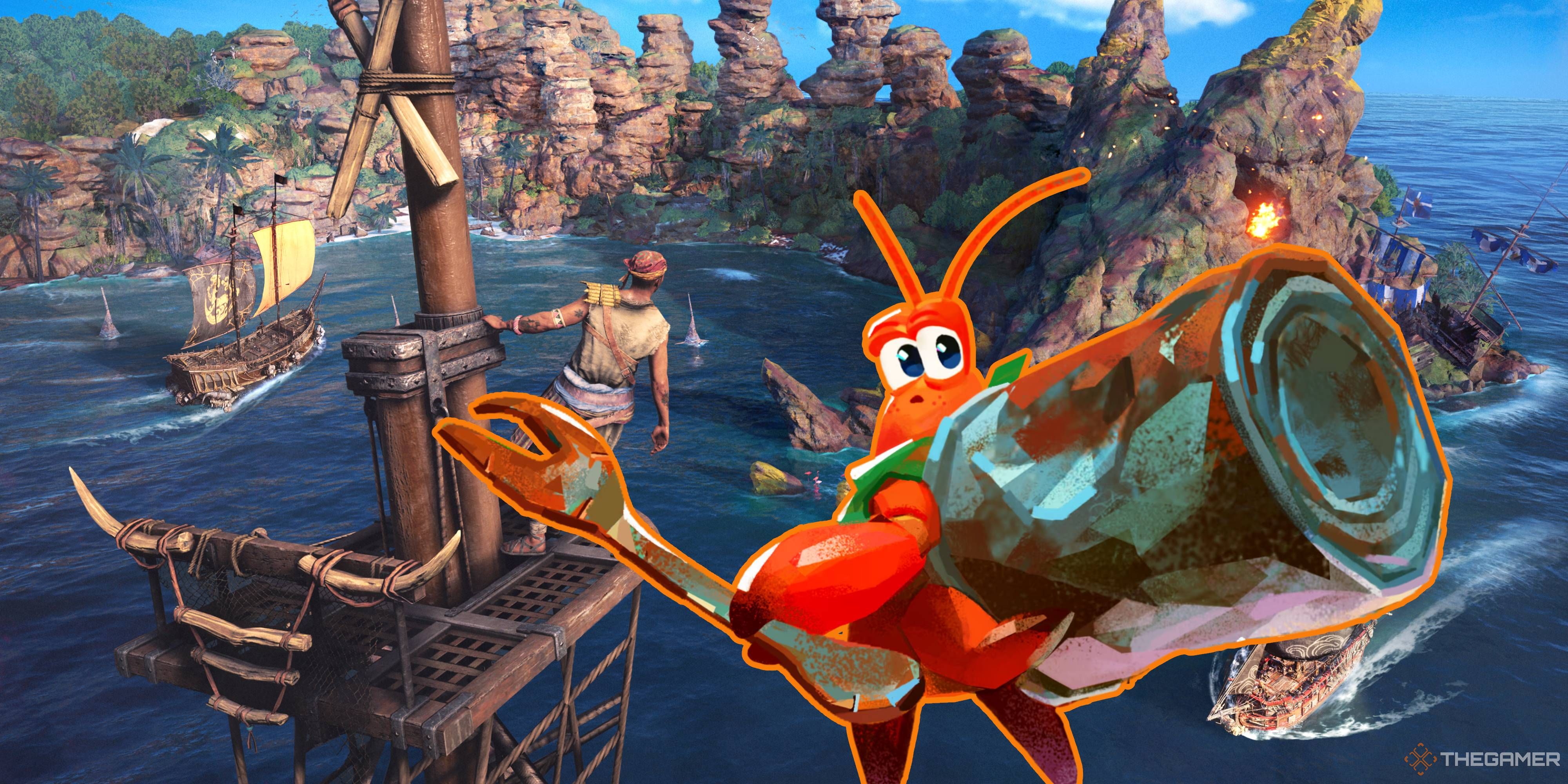 the crab from another crab's treasure in skull and bones.