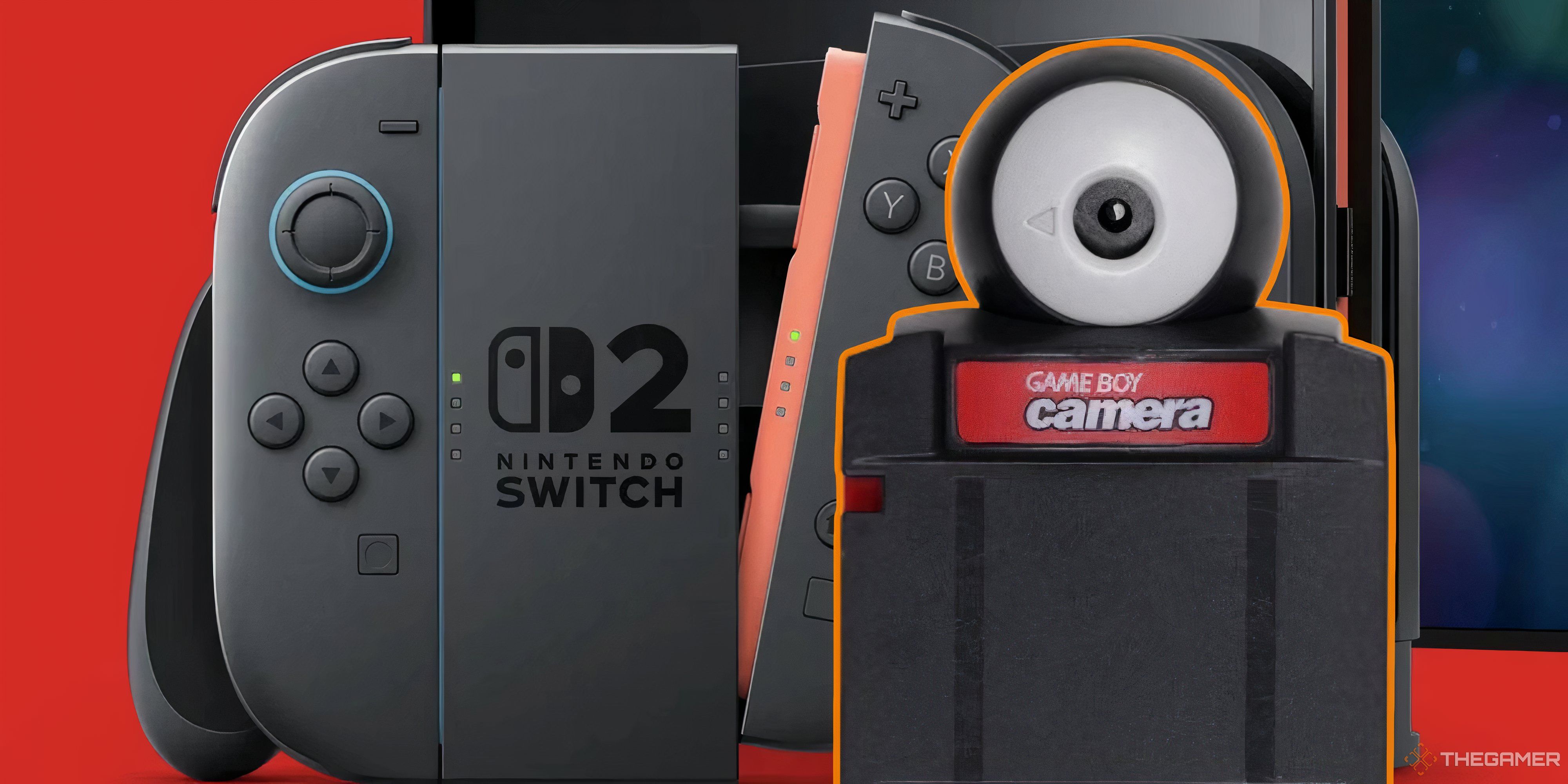 game boy camera in front of a nintendo switch 2.