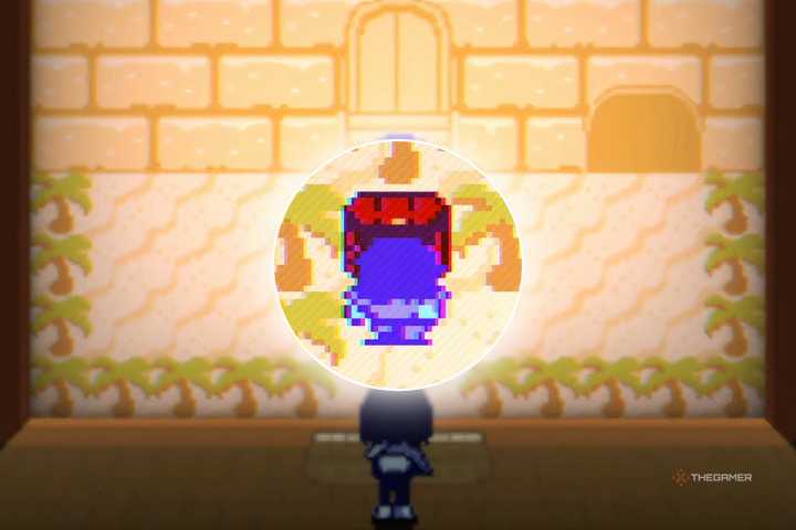 Opening A Red Chest With Opening Game Screen In The Background In Deltarune.