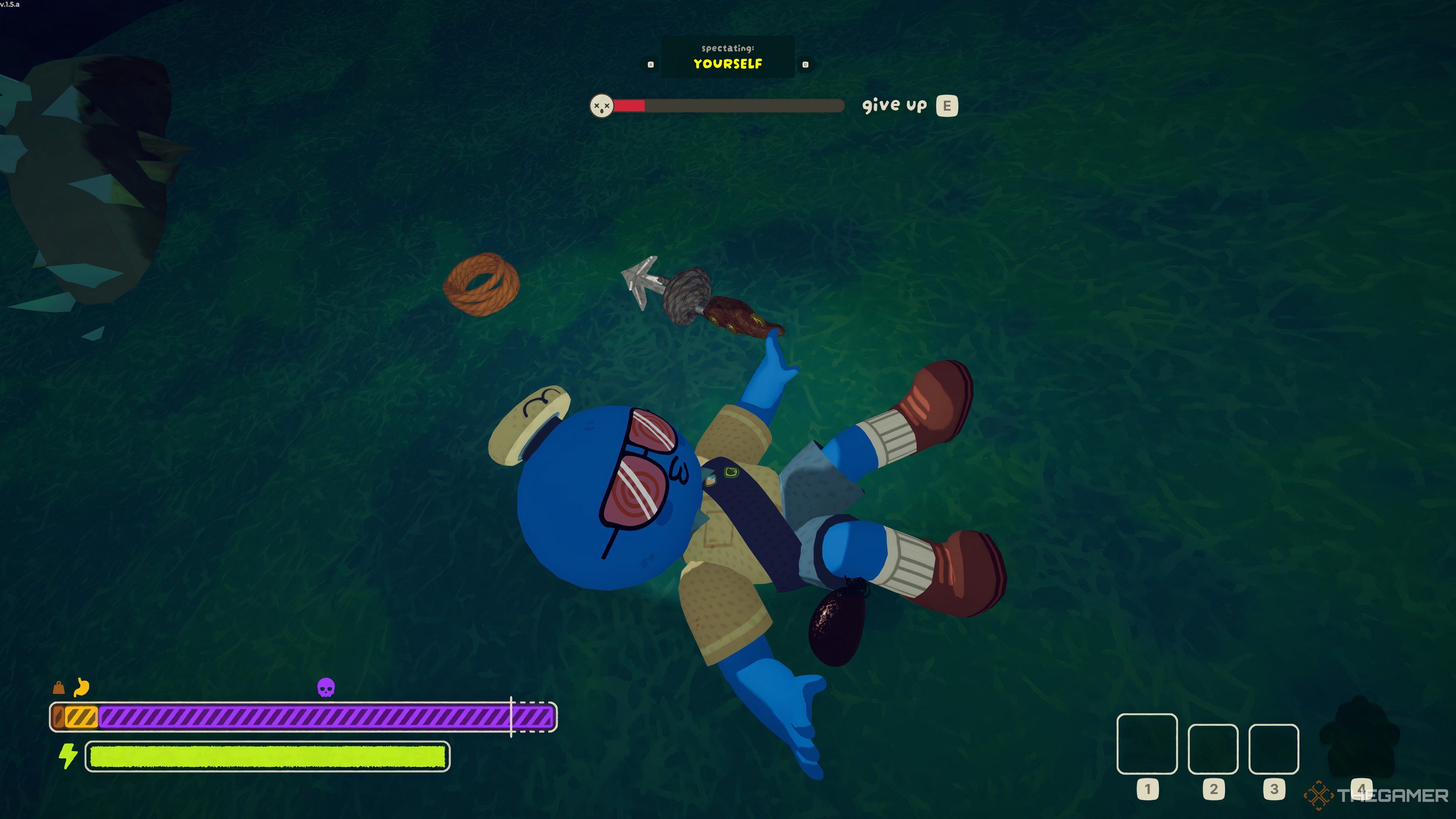 Player death by poison tick damage in PEAK.