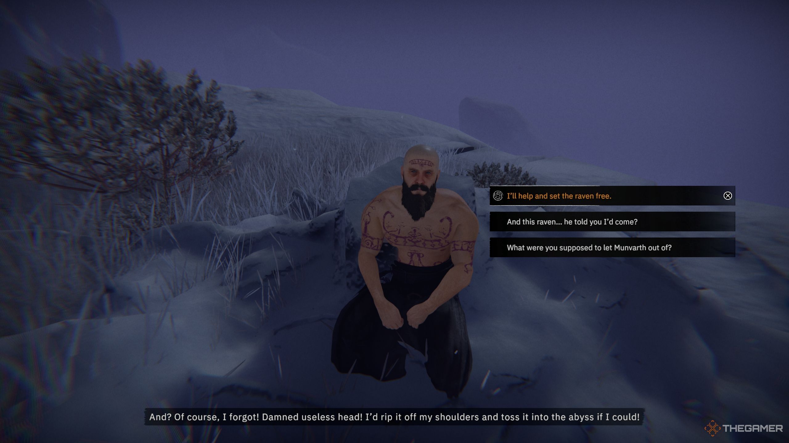 Player is speaking to Jarnsvor- Tainted Grail Fall of Avalon