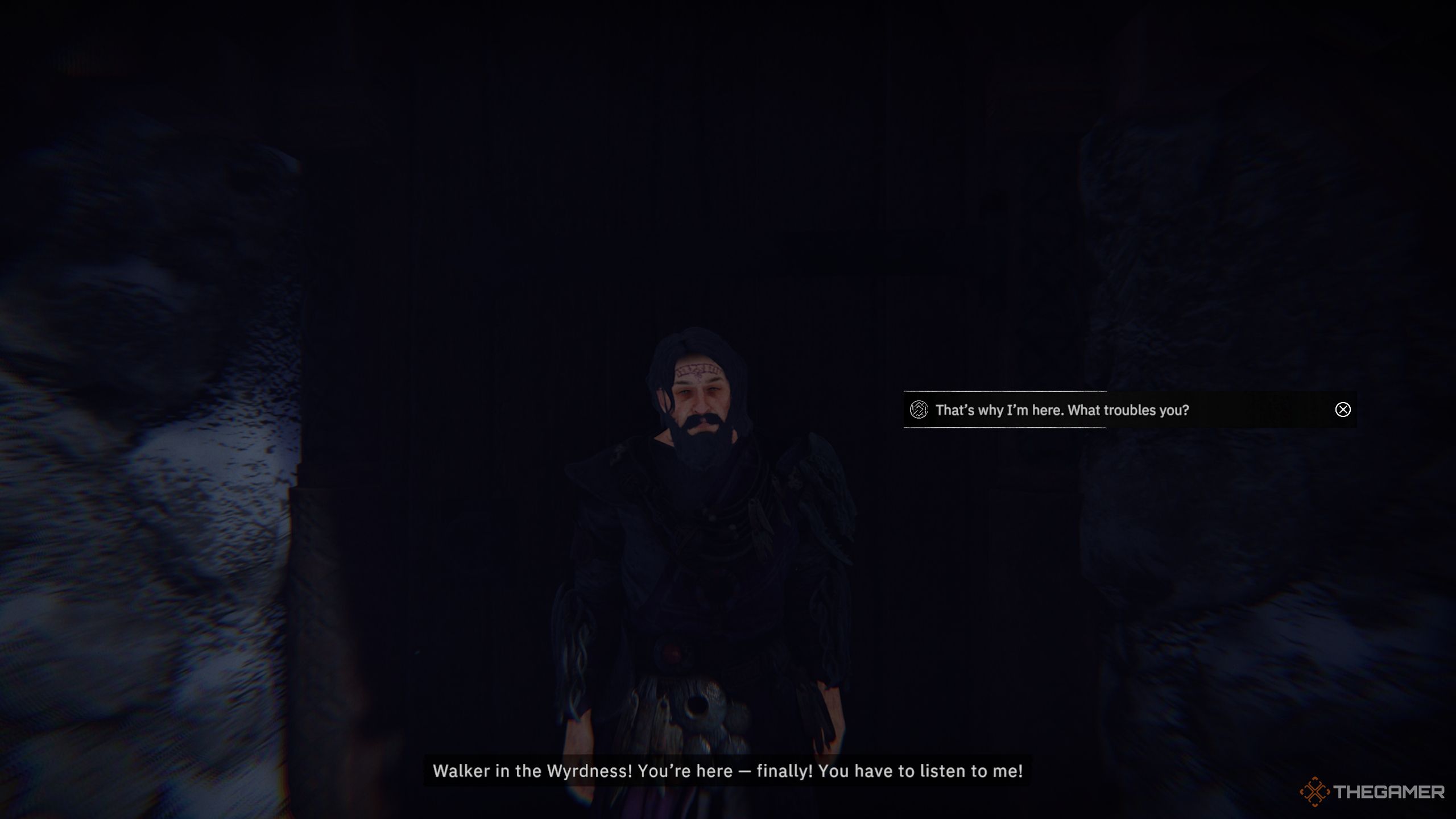 Player speaking to Rune - Tainted Grail The Fall Of Avalon 