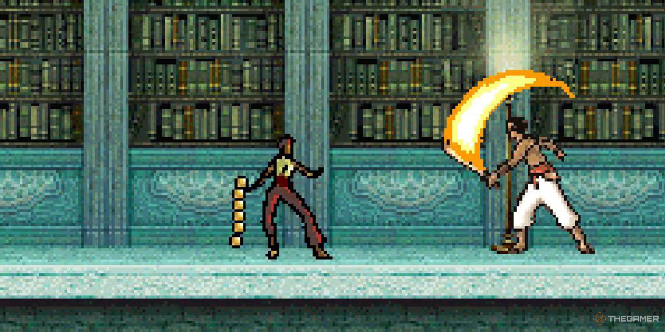 Gameplay of Prince of Persia: The Sands of Time for the GBA.